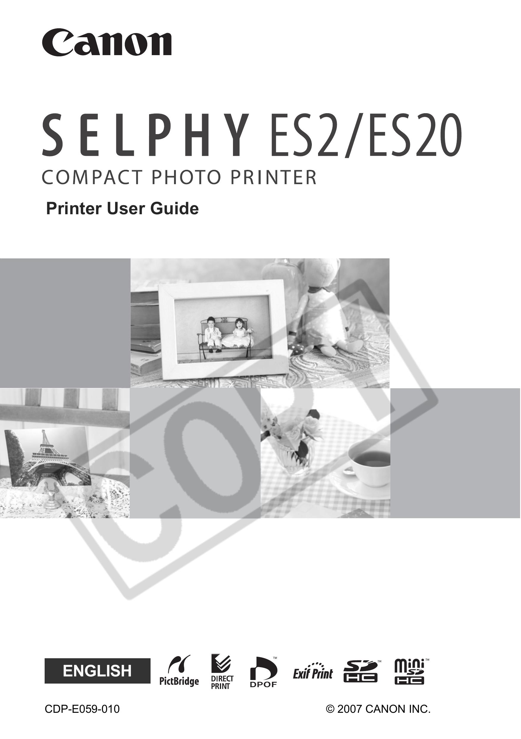Canon ES2 Photo Printer User Manual