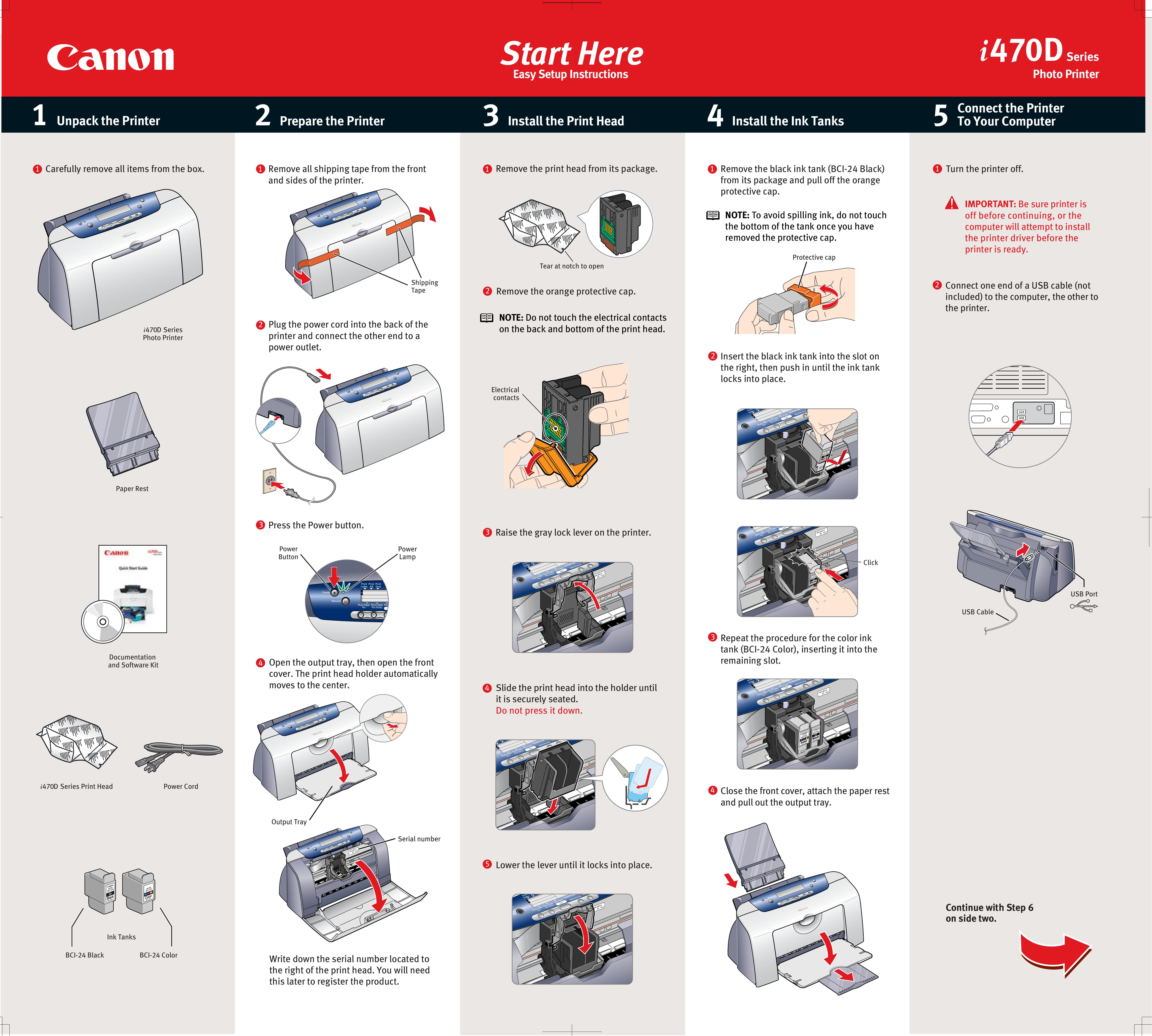 Canon i470D Photo Printer User Manual