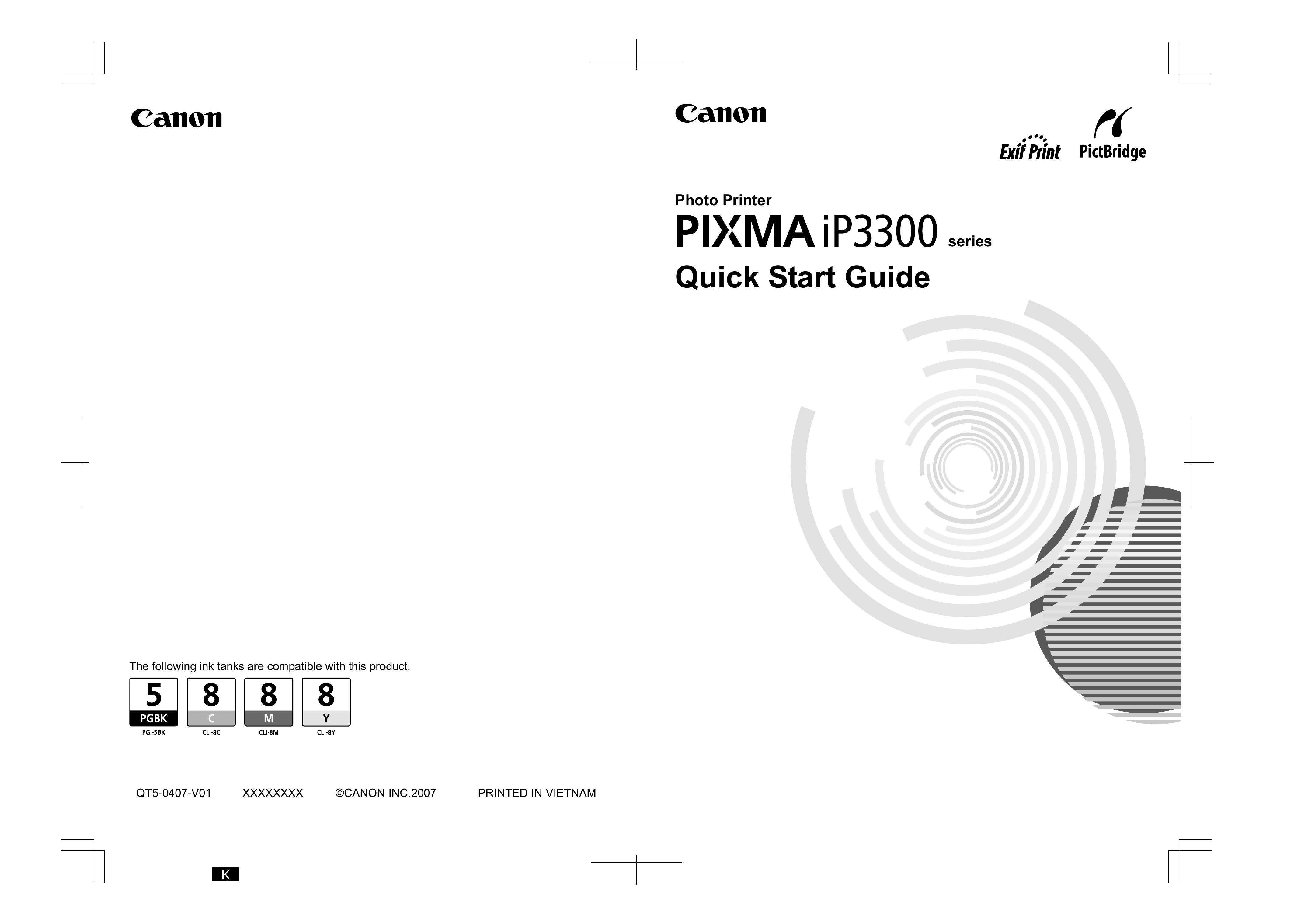 Canon ip3300 Photo Printer User Manual