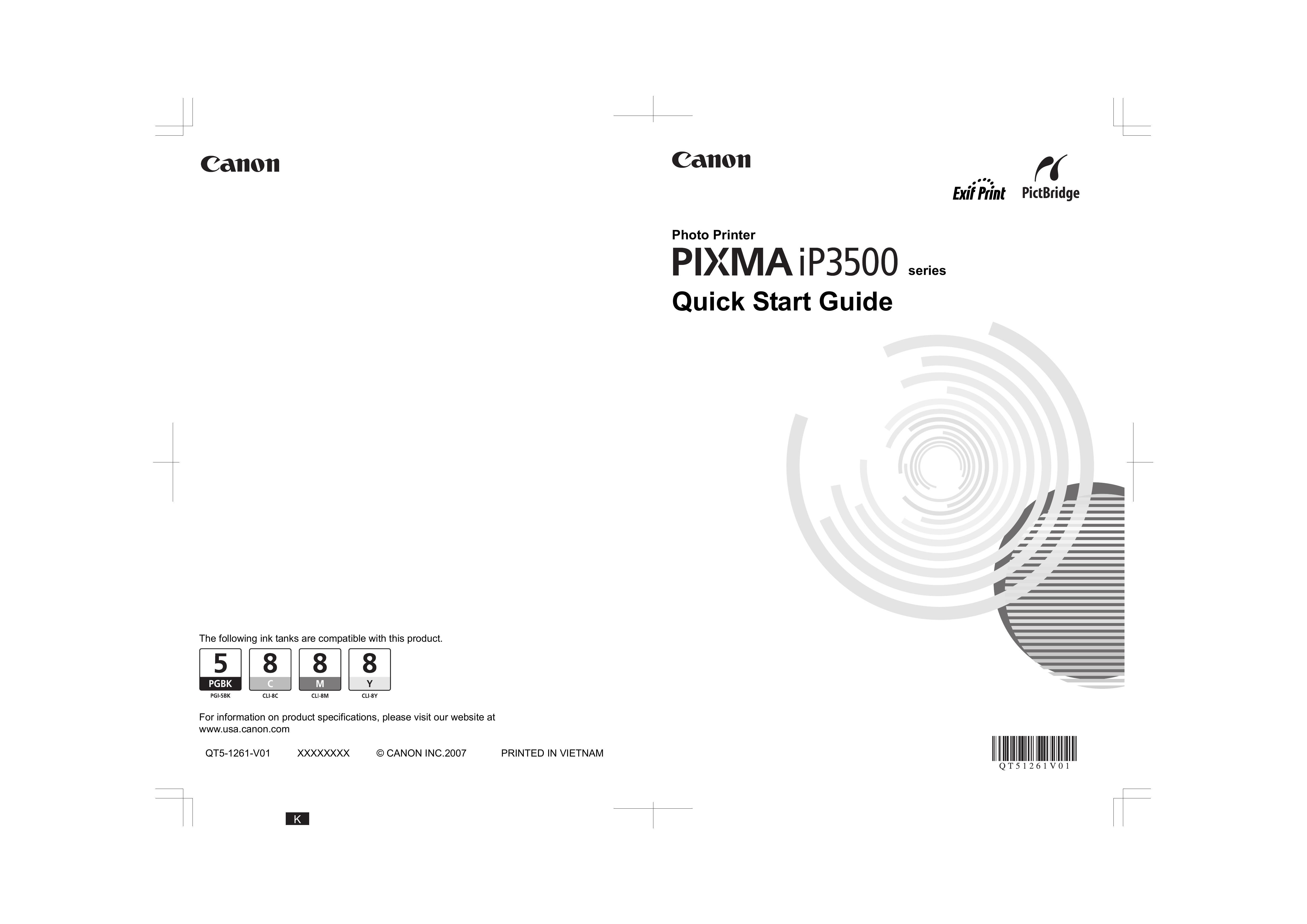 Canon IP3500 Photo Printer User Manual