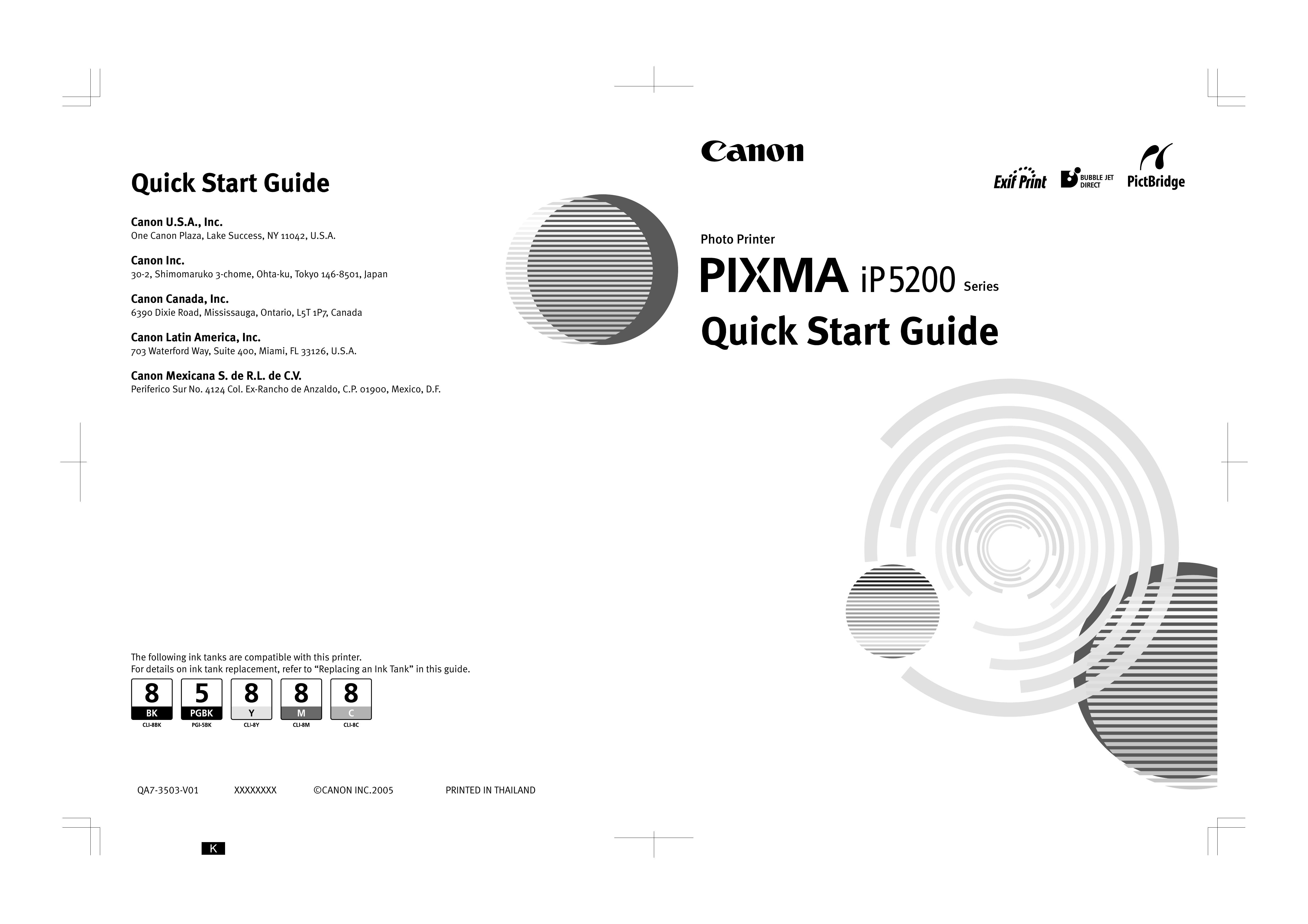 Canon iP5200 Photo Printer User Manual