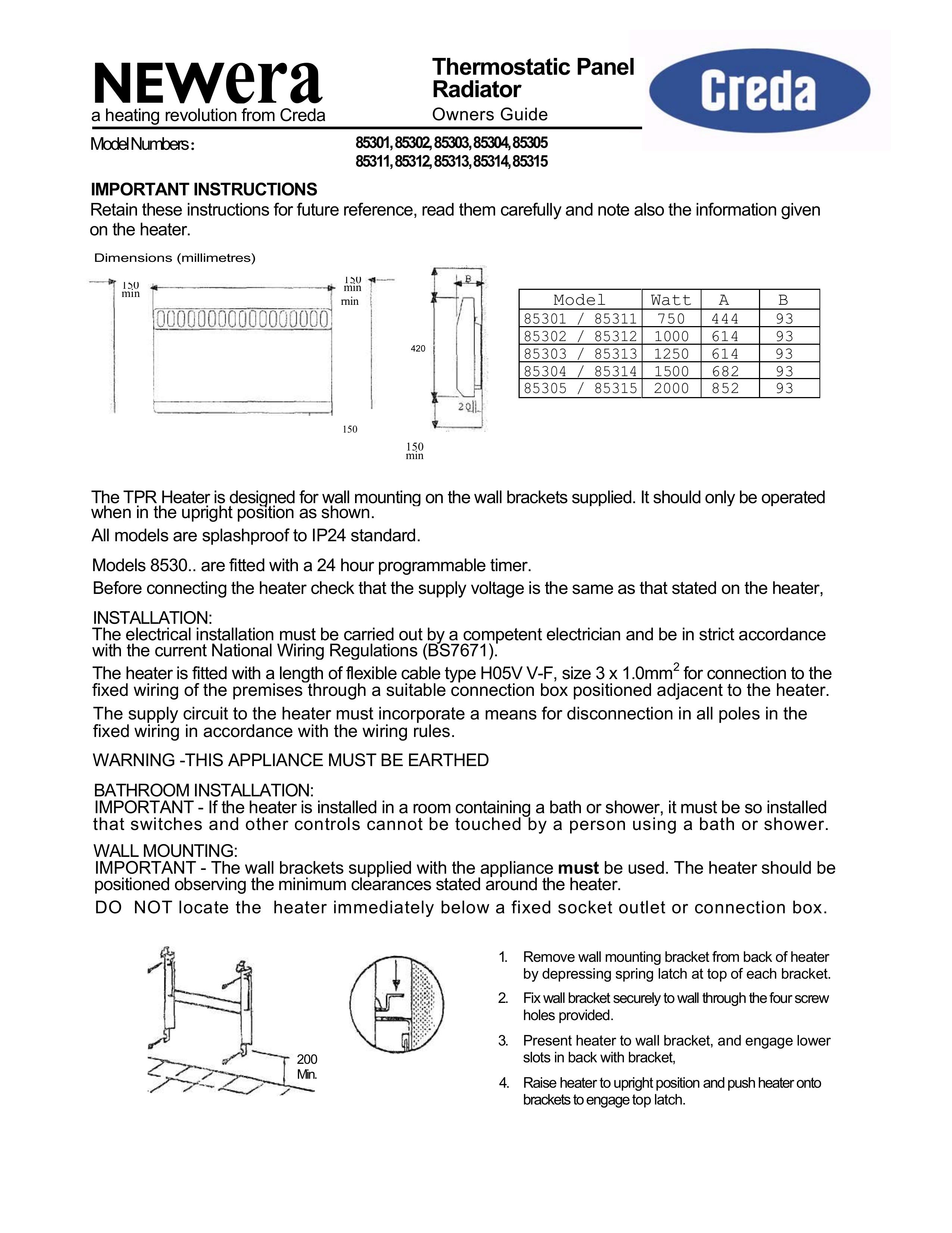 Creda 85303 Photo Printer User Manual