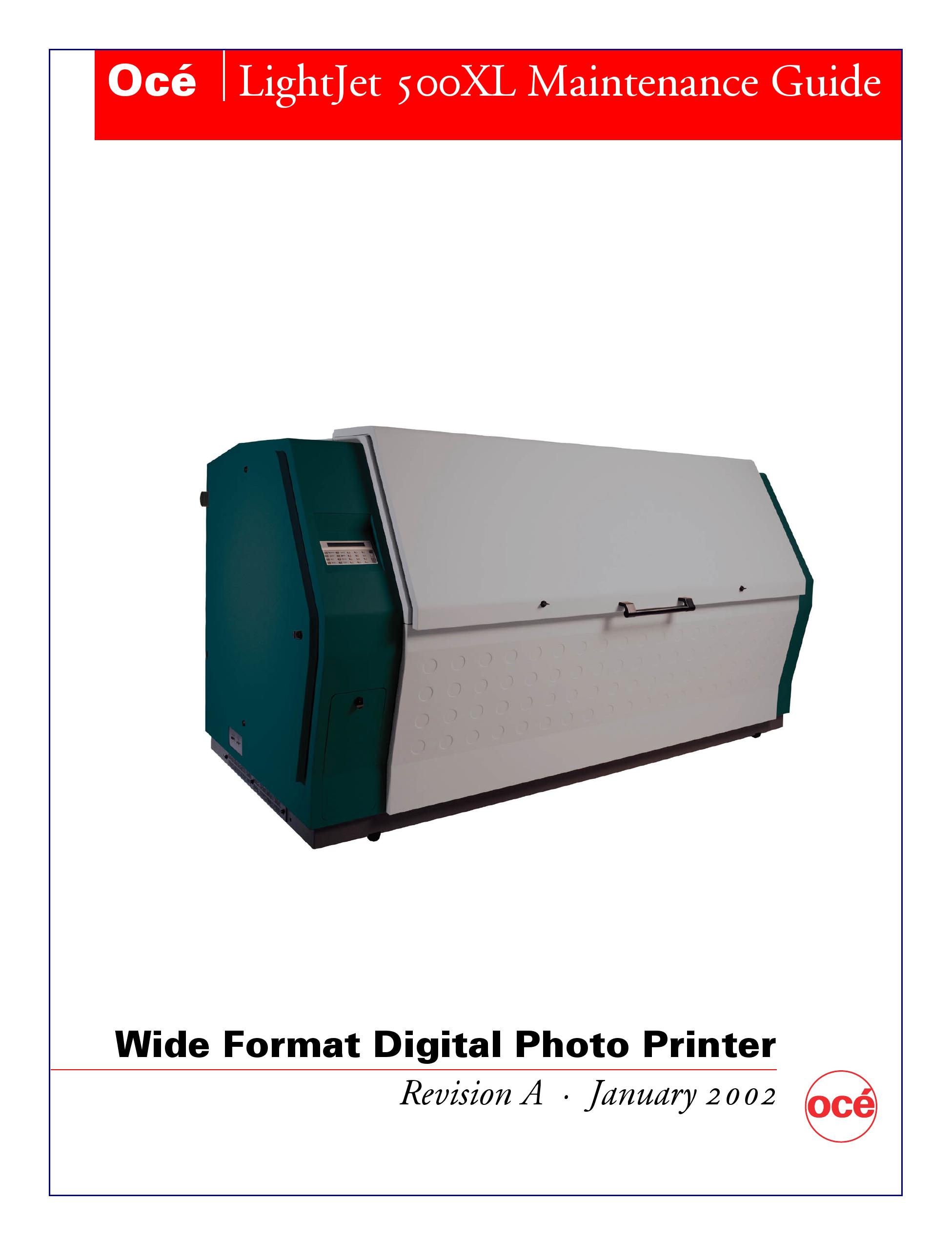 Oce North America 500XL Photo Printer User Manual