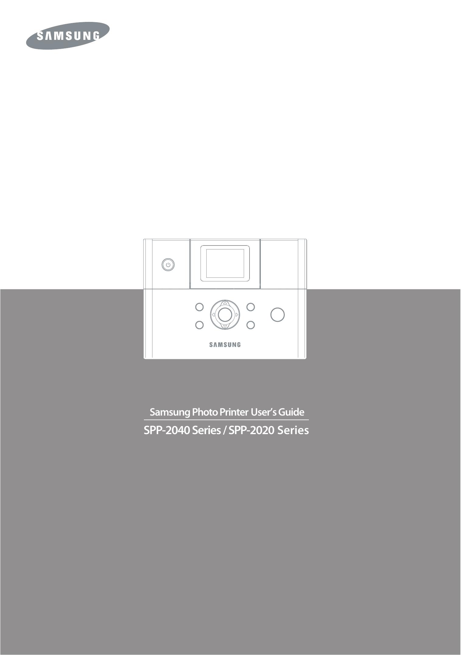Samsung SPP 2040 Photo Printer User Manual