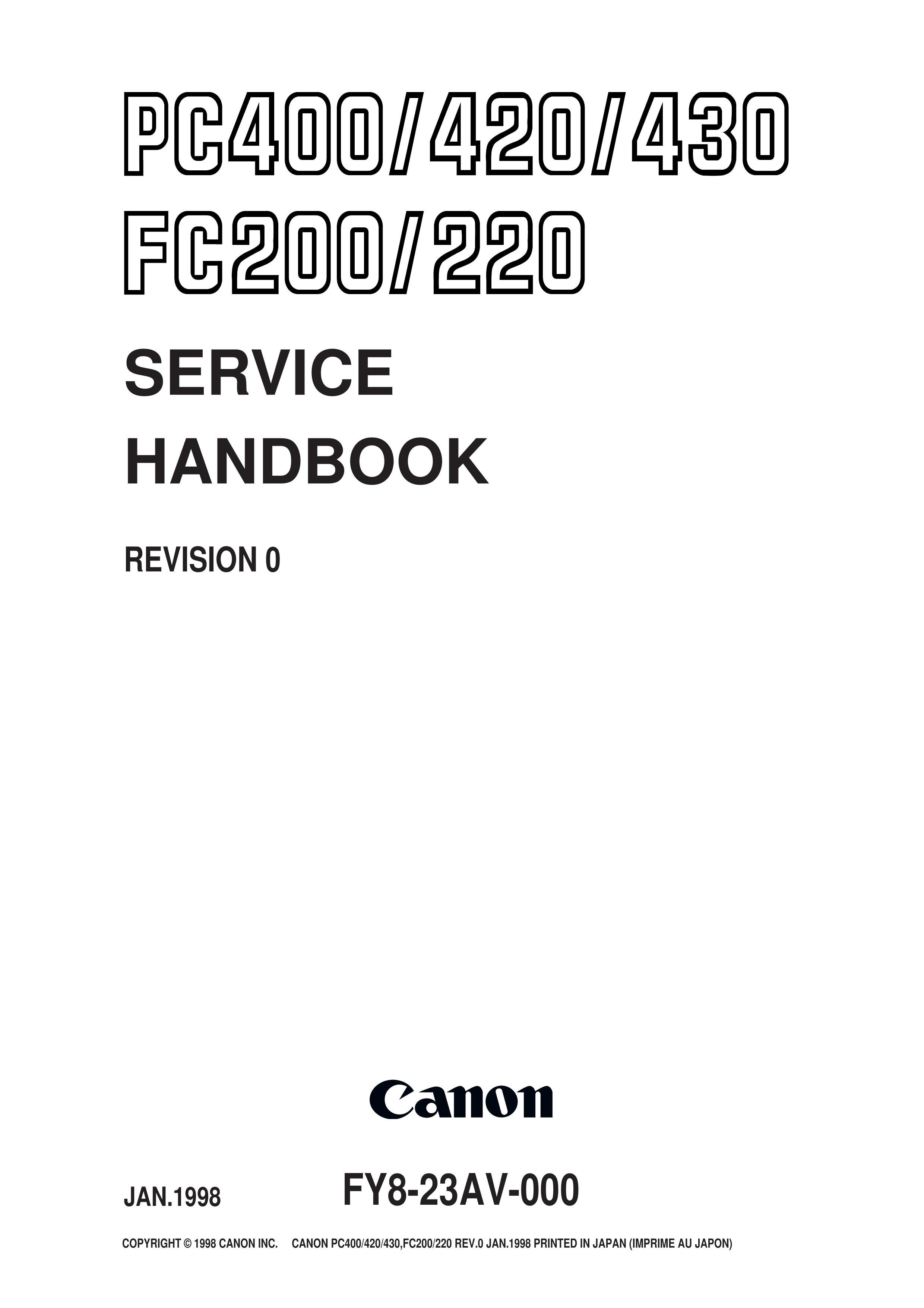 Canon FY8-23AV-000 Photo Scanner User Manual