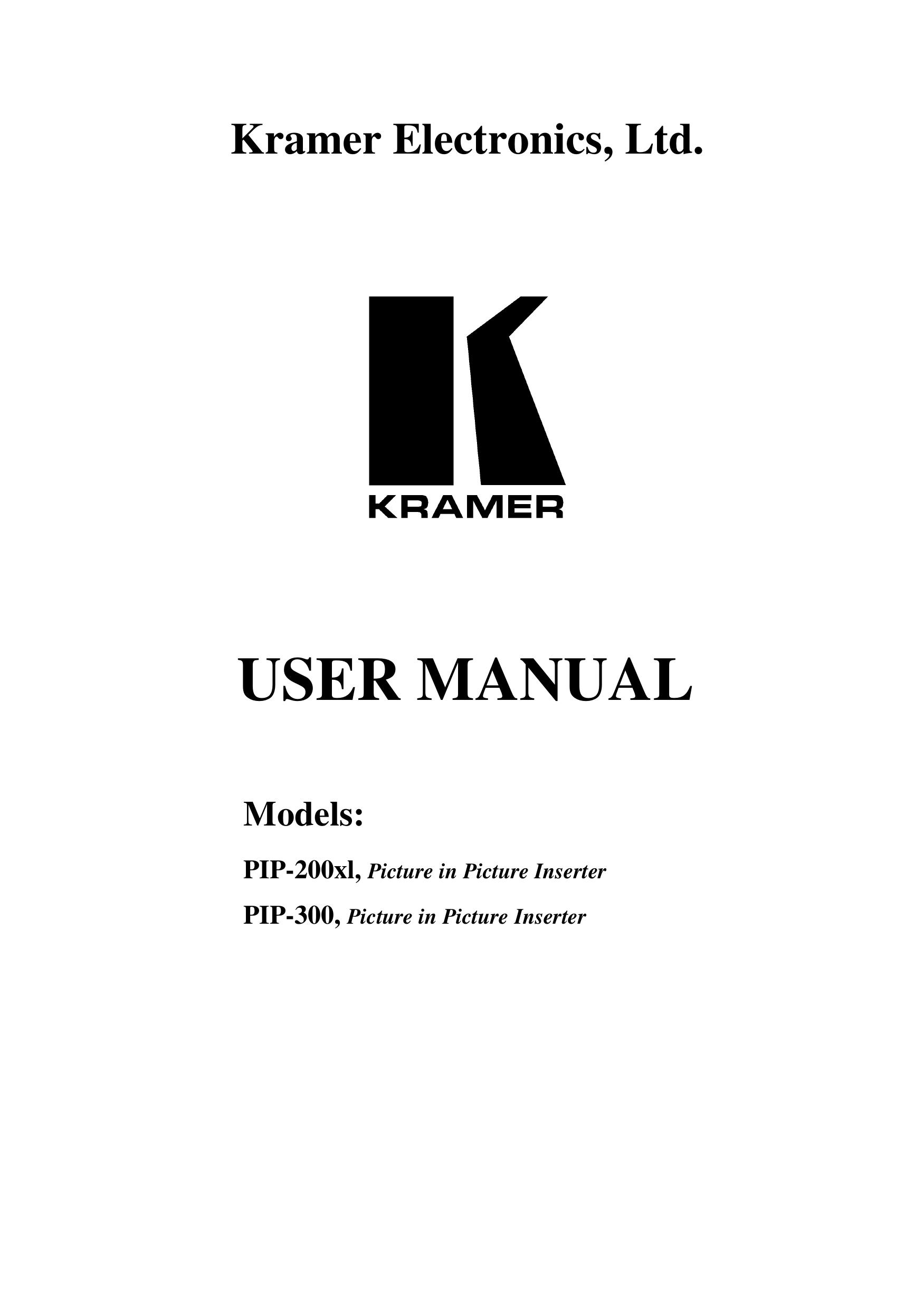Kramer Electronics PIP-300 Photo Scanner User Manual