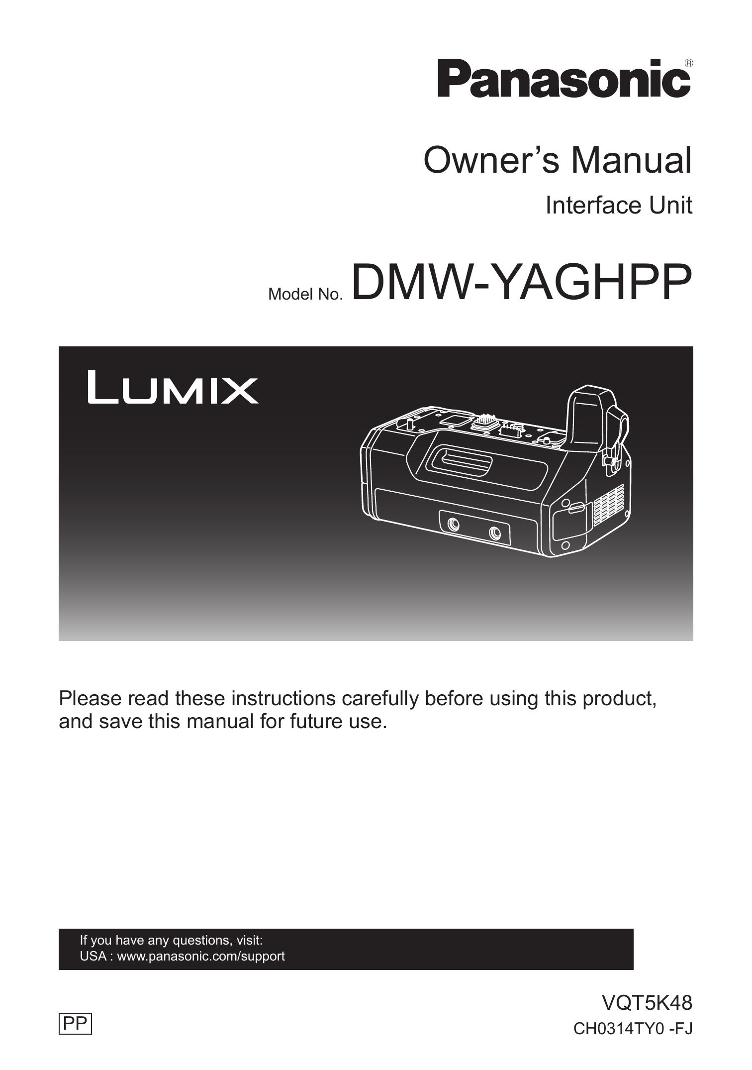 Panasonic DMW-YAGHPP Photo Scanner User Manual