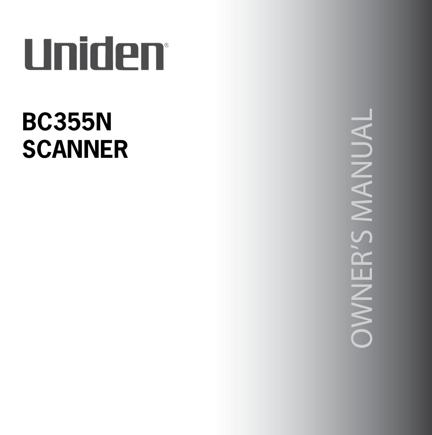 Uniden BC355N Photo Scanner User Manual