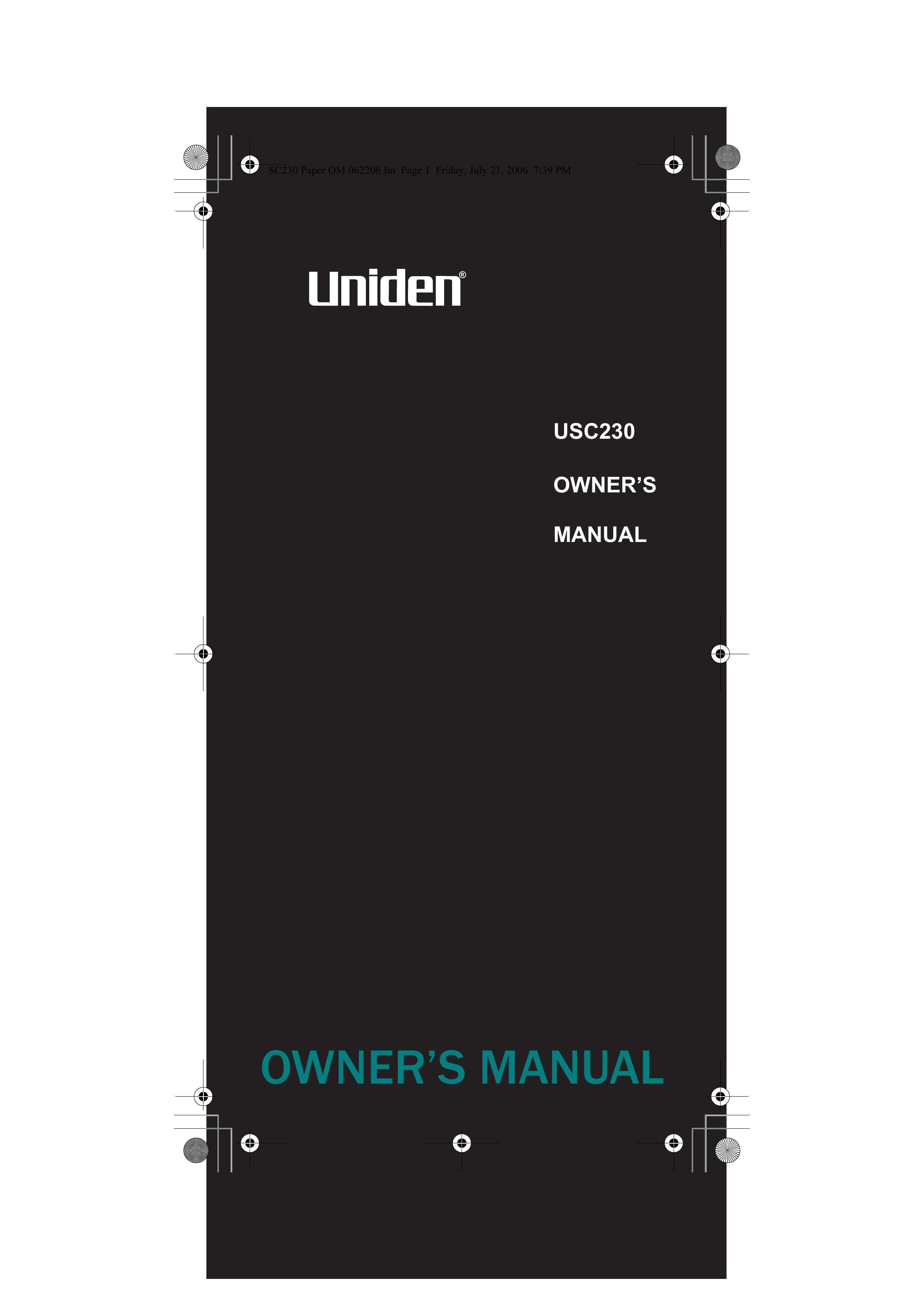 Uniden USC230 Photo Scanner User Manual