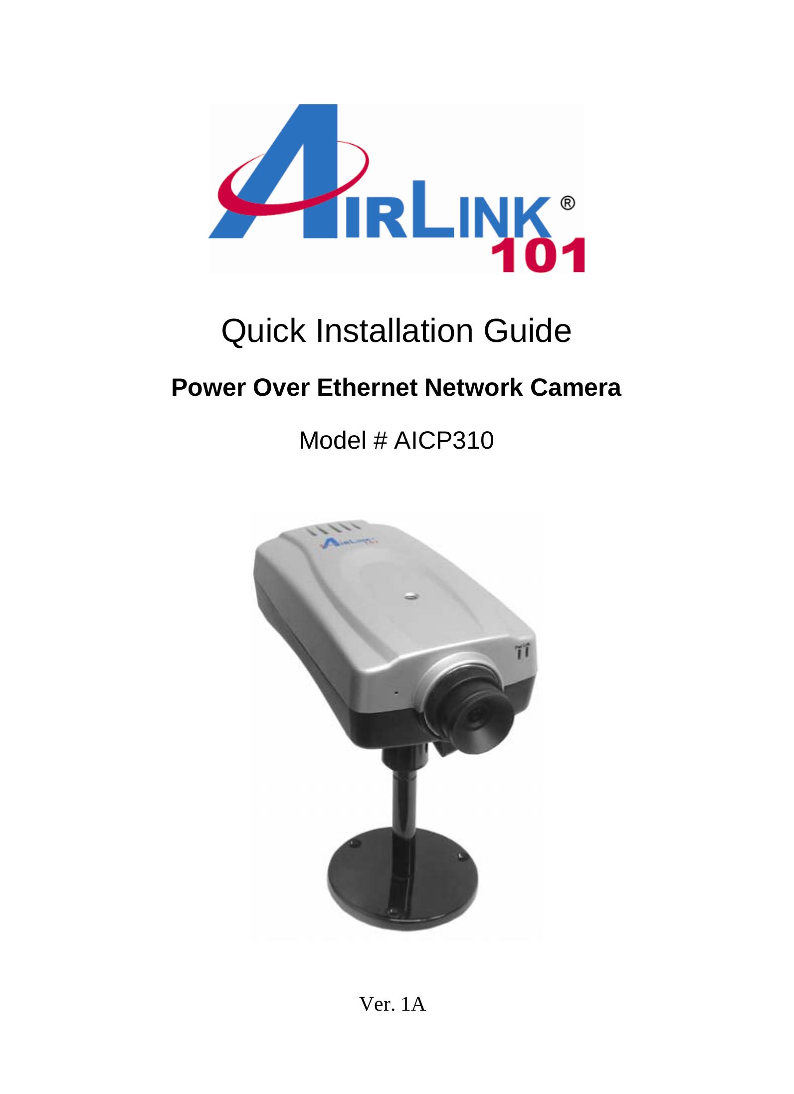 Airlink101 AICP310 Security Camera User Manual