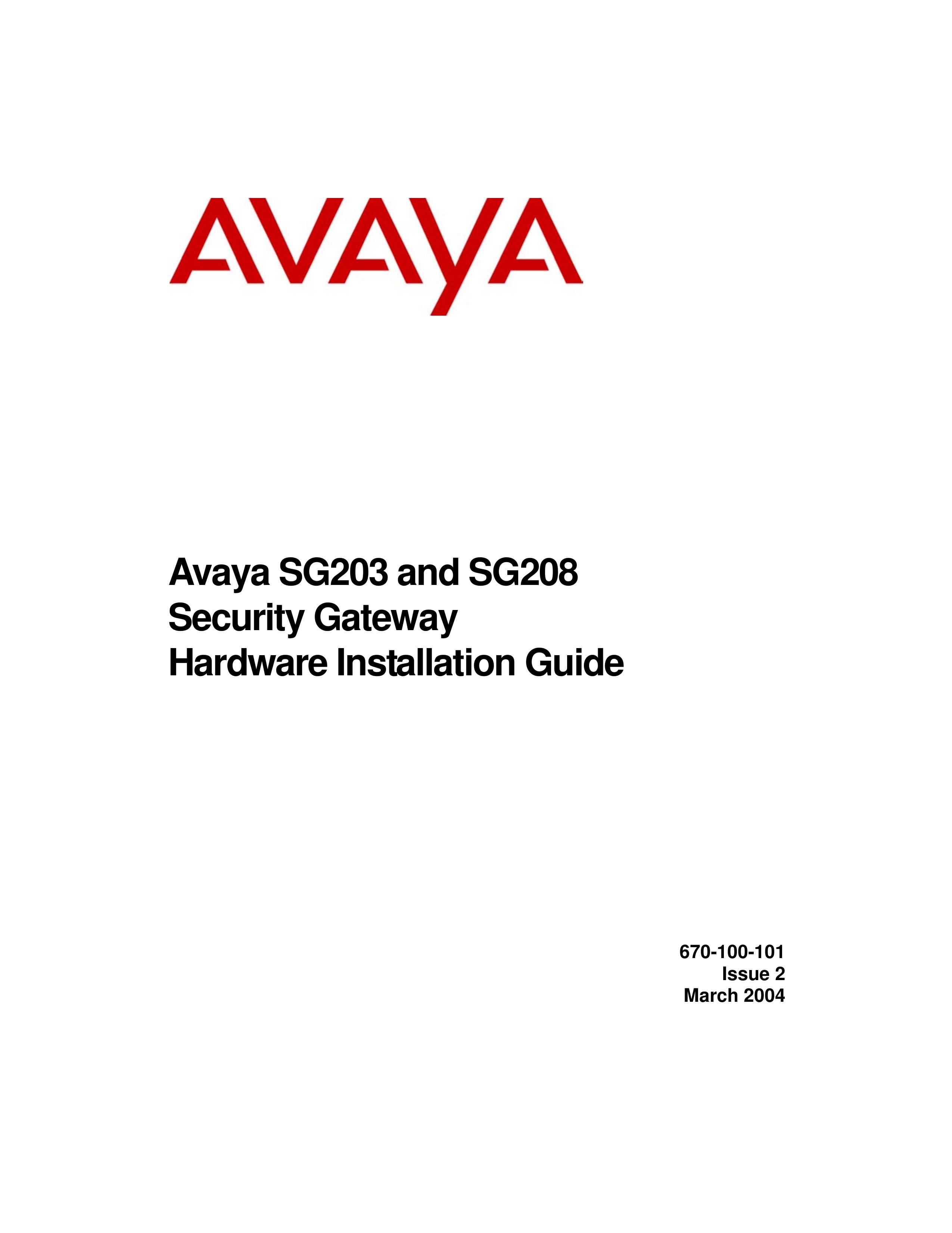 Avaya SG203 Security Camera User Manual