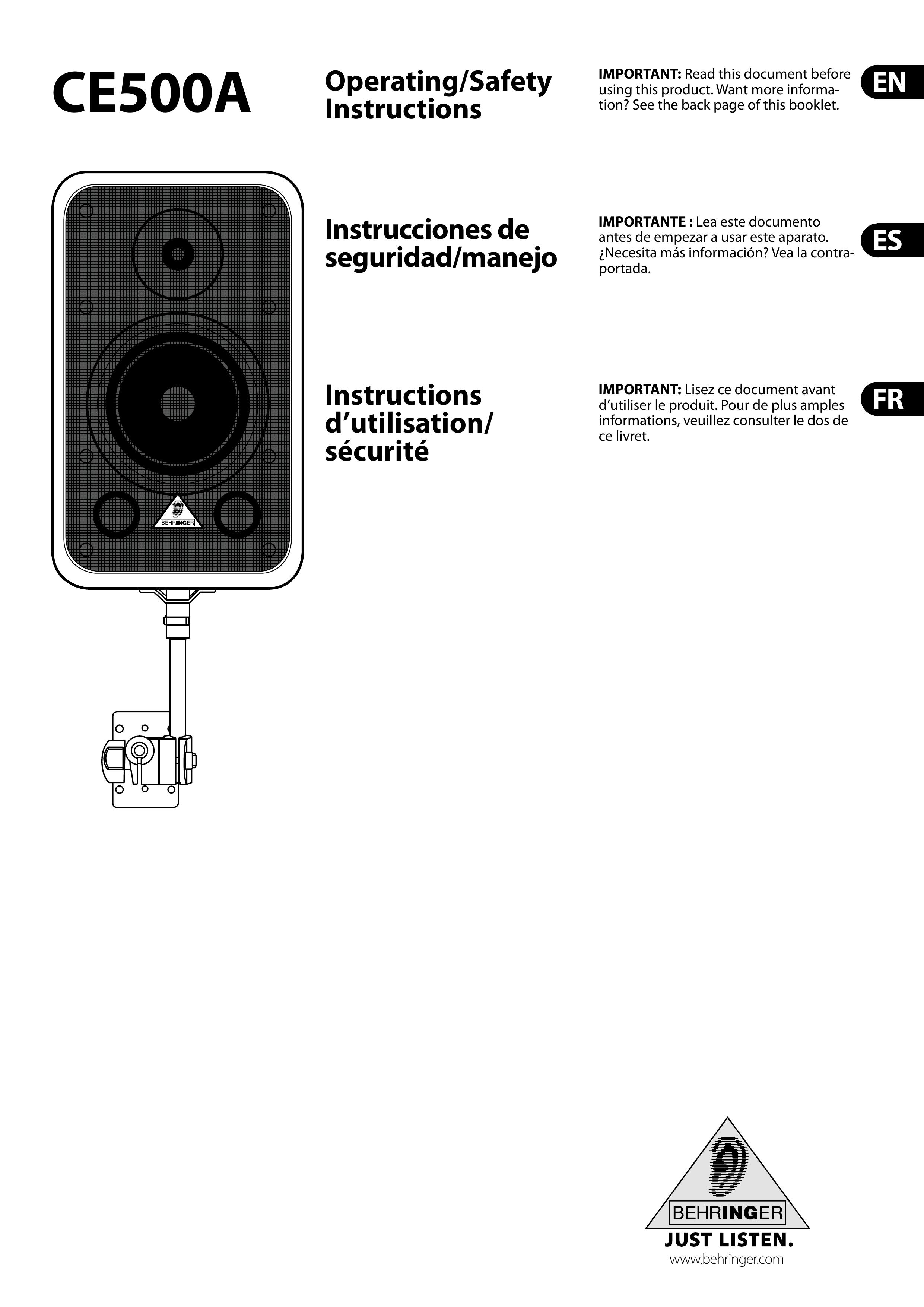 Behringer CE500A Security Camera User Manual