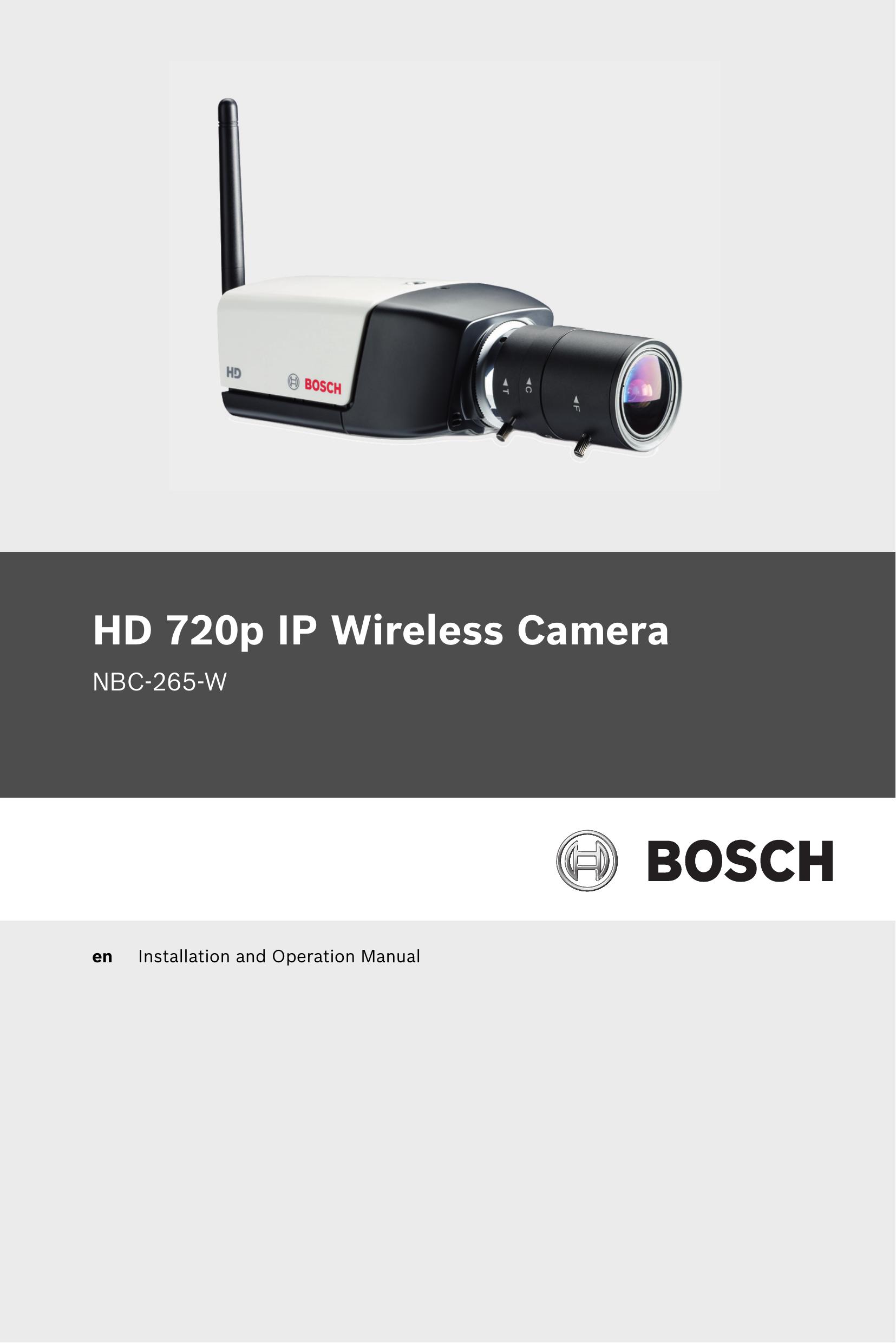 Bosch Appliances NBC-265-W Security Camera User Manual