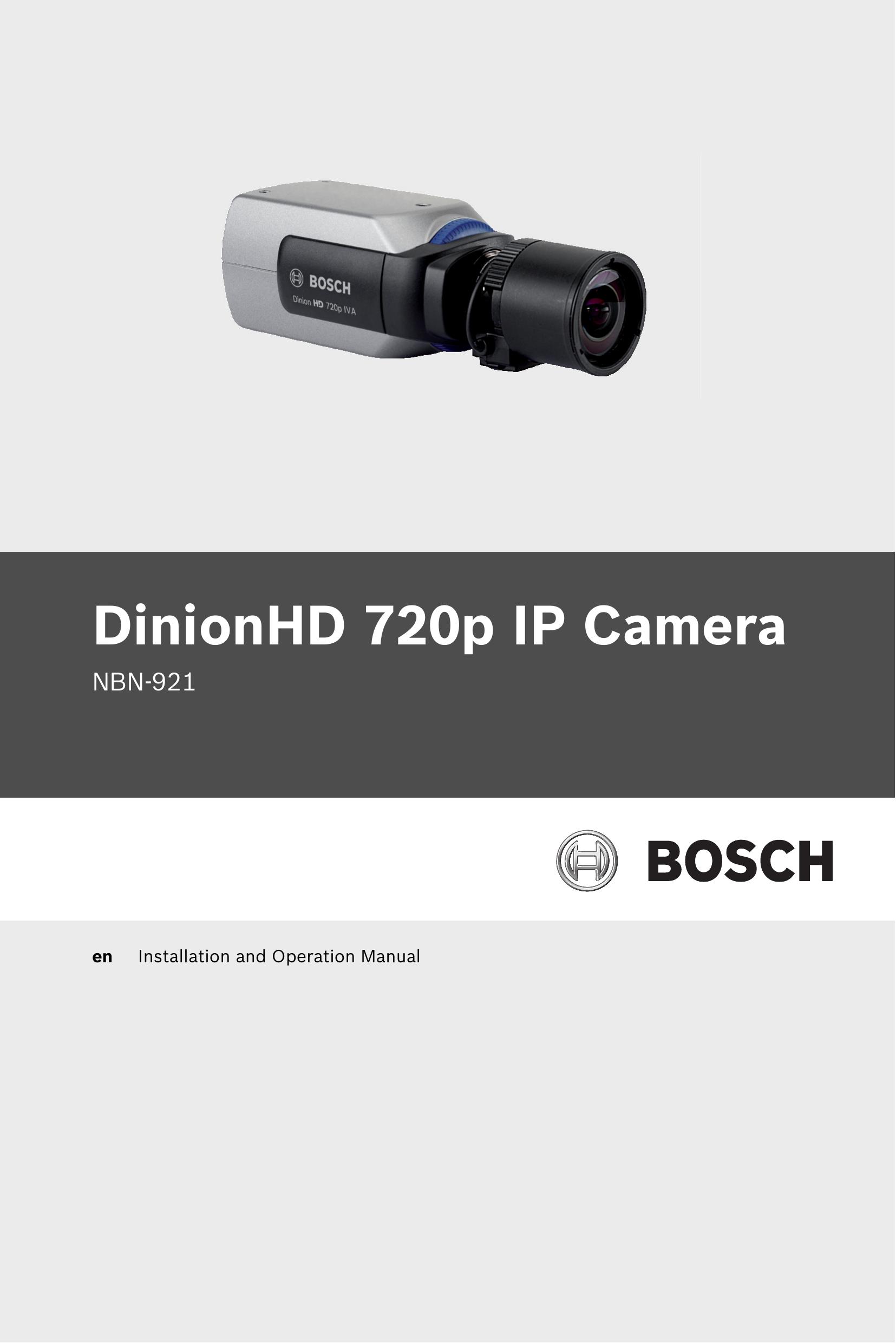 Bosch Appliances NBN-921 Security Camera User Manual