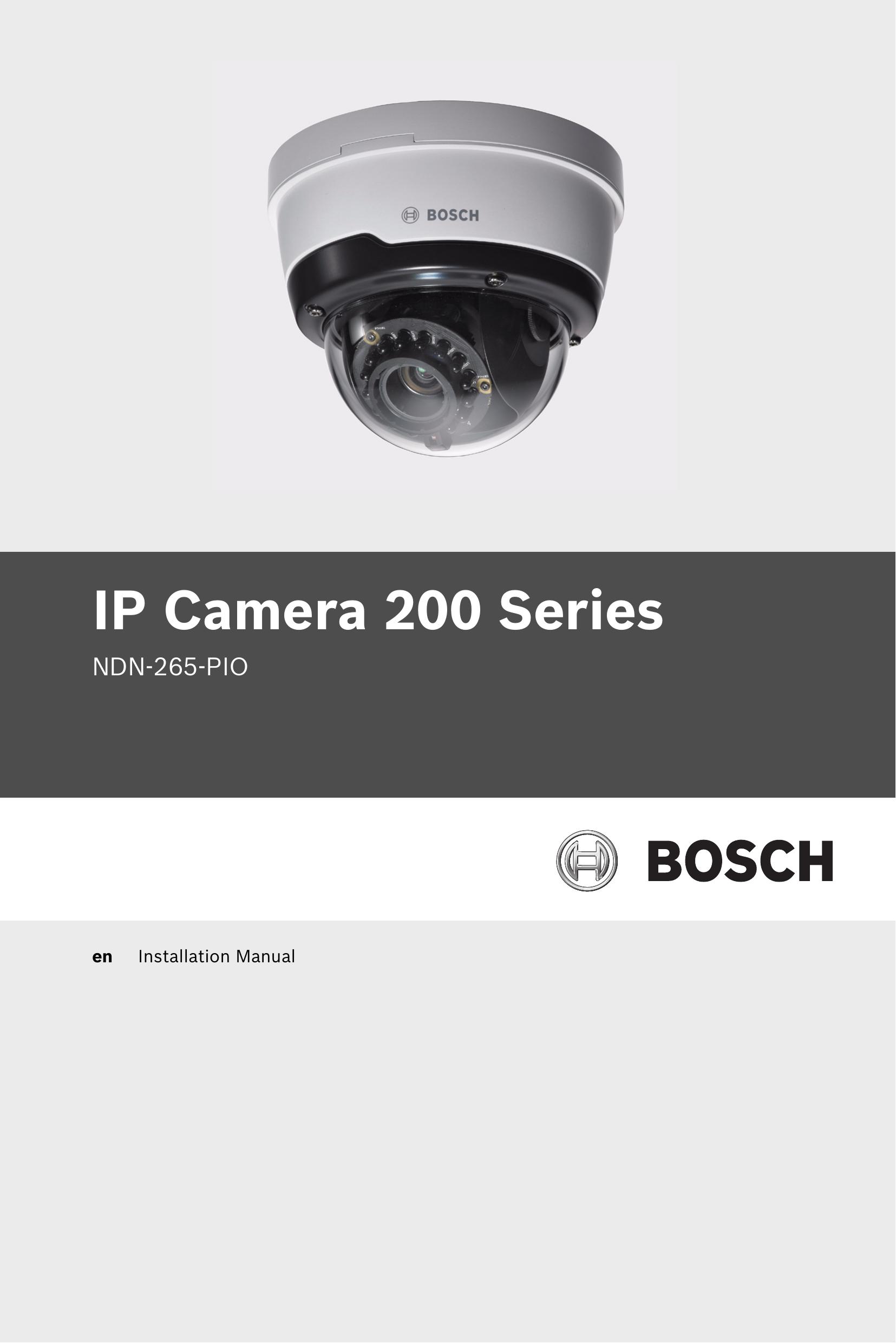Bosch Appliances NDN-265-PIO Security Camera User Manual
