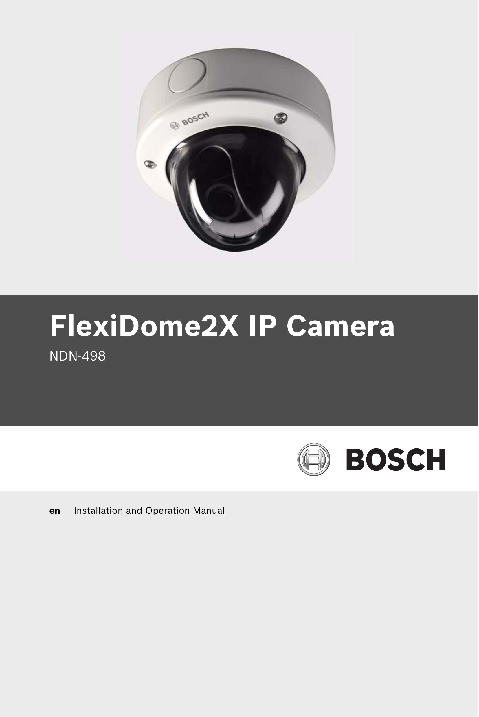 Bosch Appliances NDN-498 Security Camera User Manual