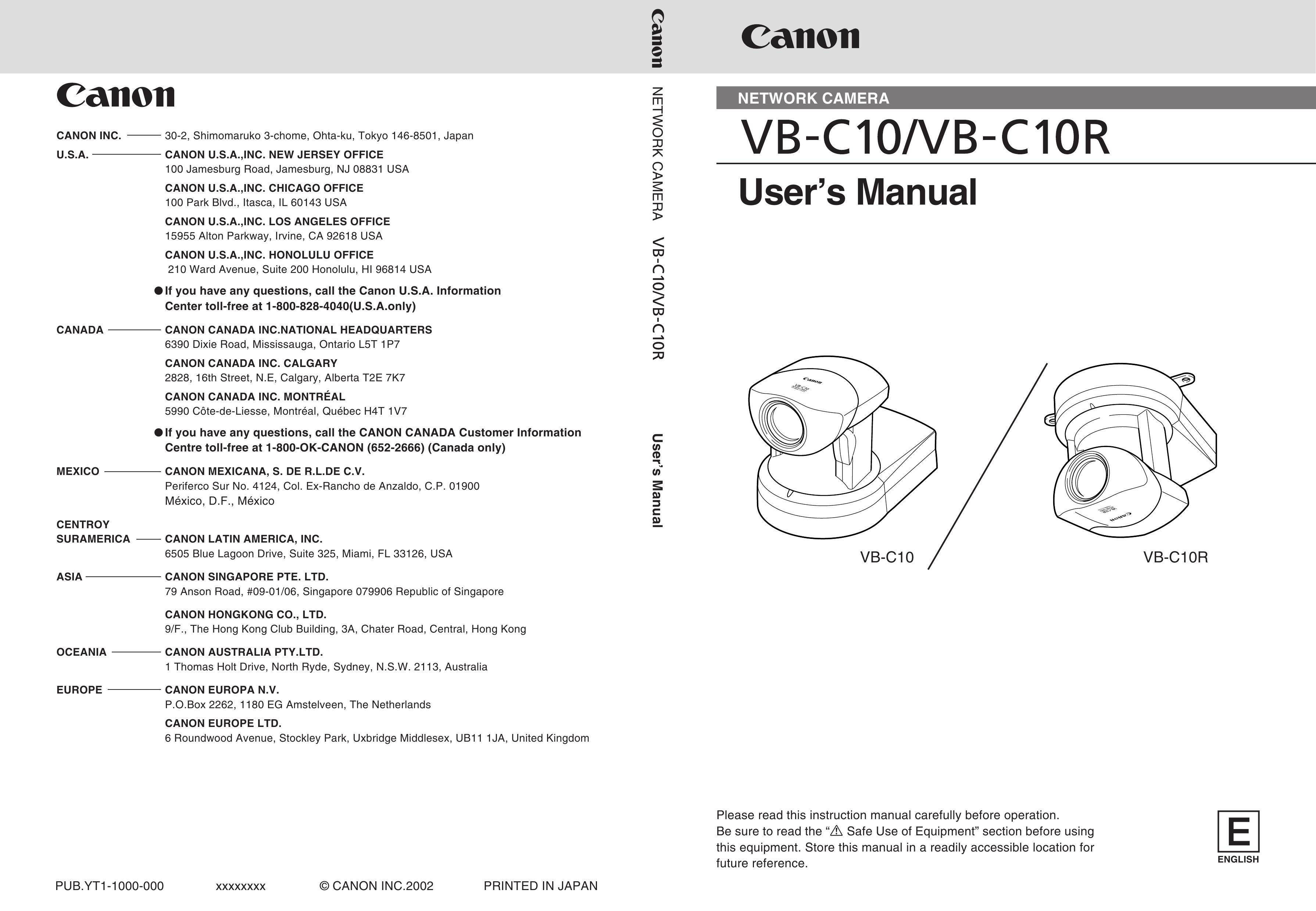 Canon VB-C10R Security Camera User Manual