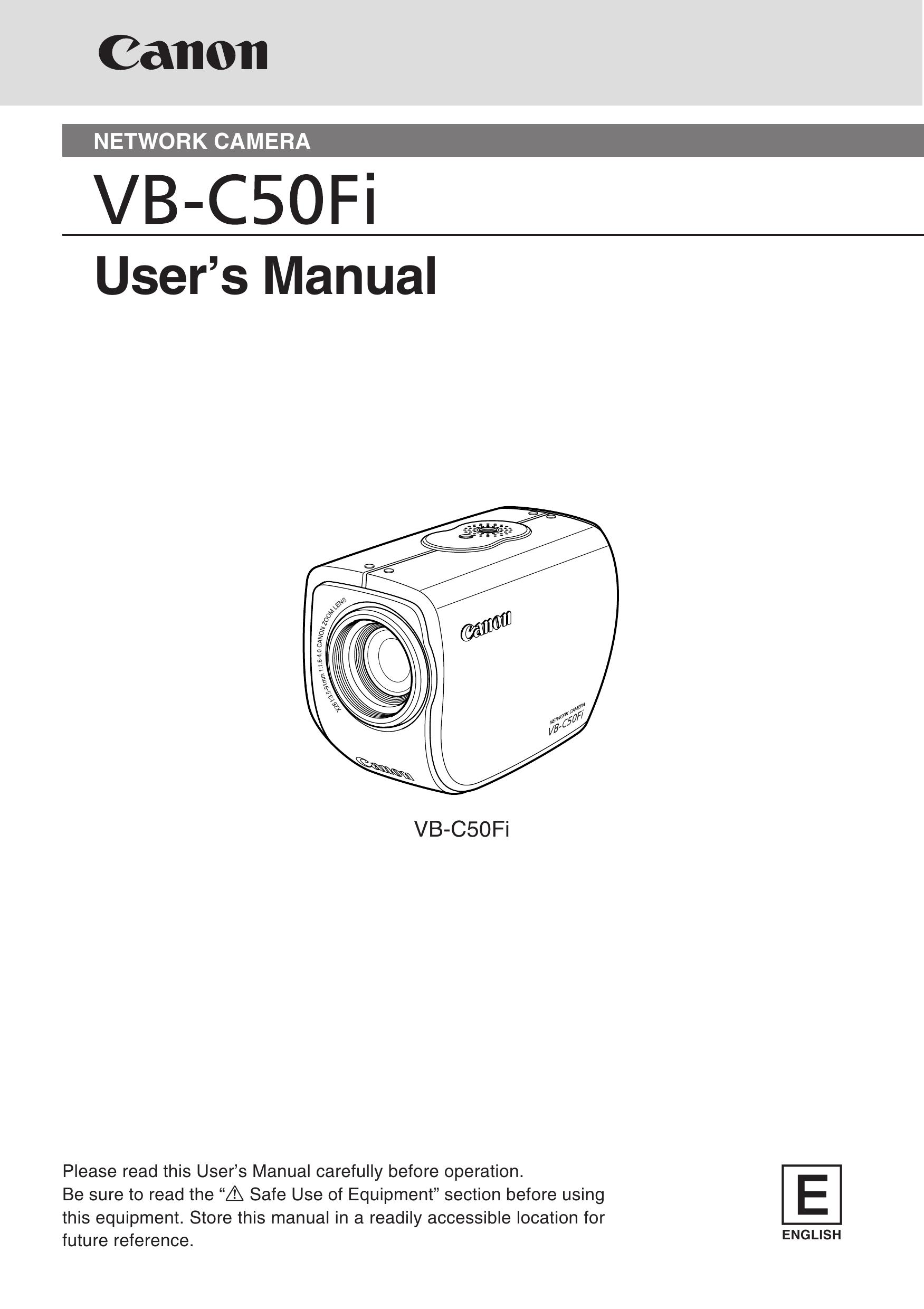 Canon VB-C50FI Security Camera User Manual