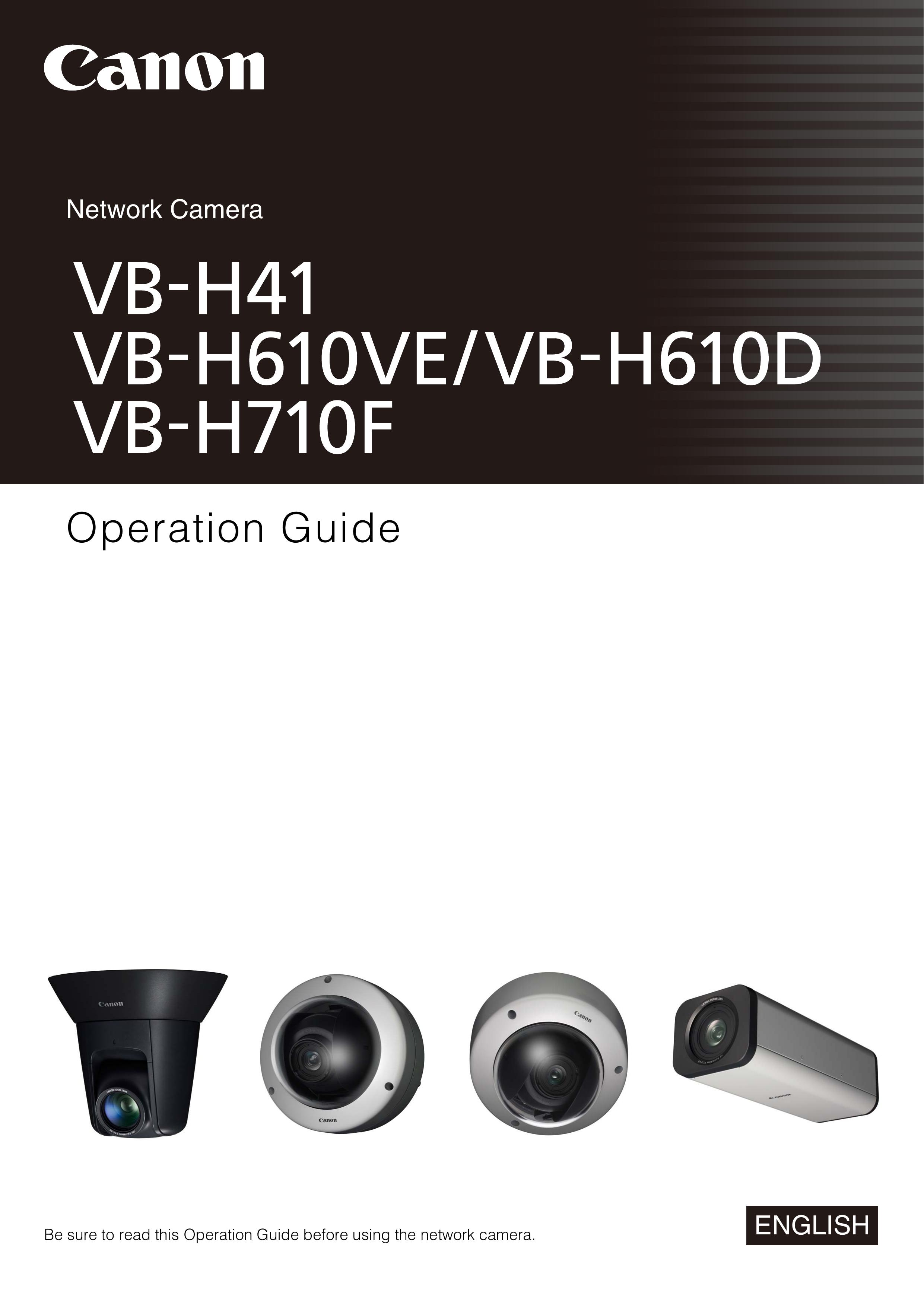 Canon VB-H610VE Security Camera User Manual