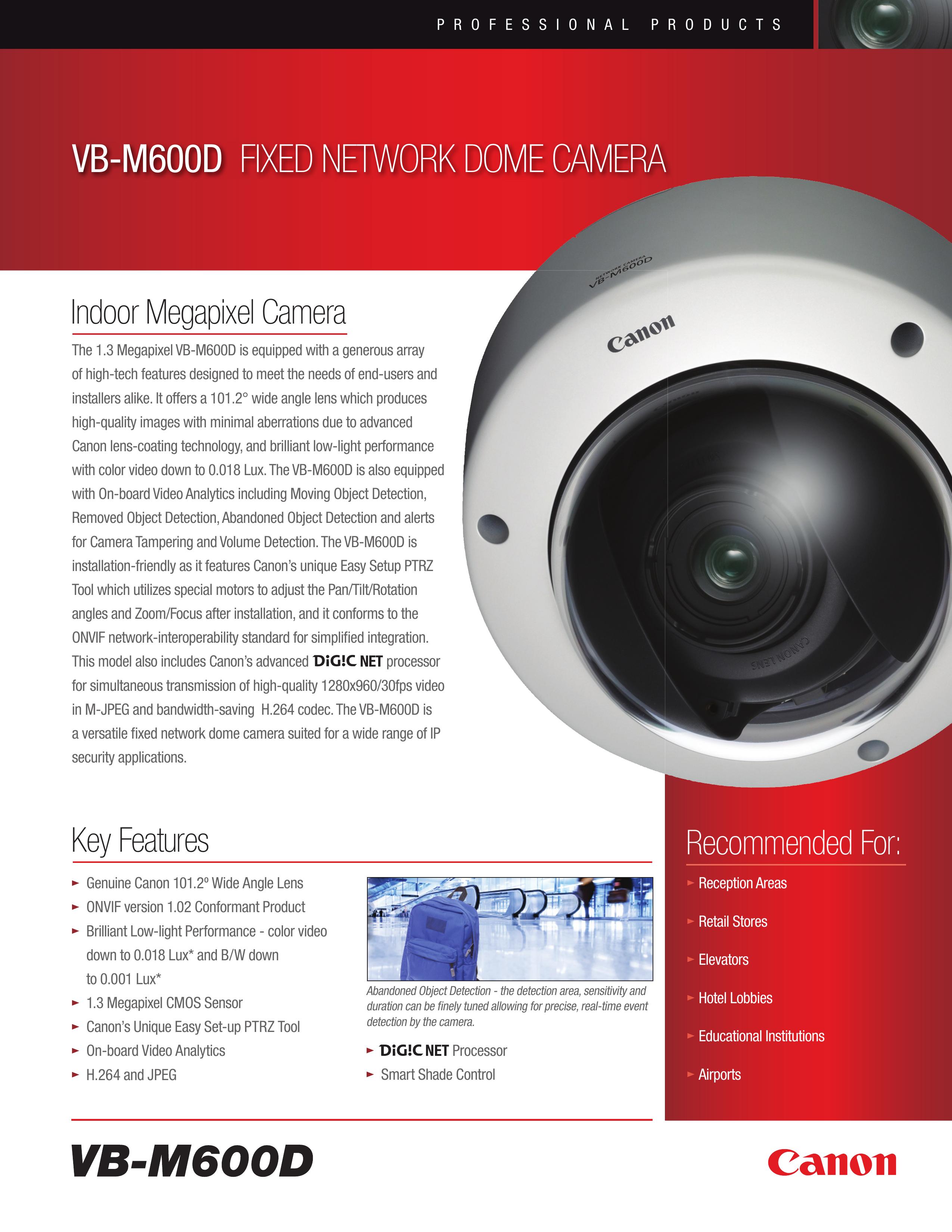 Canon VB-M600D Security Camera User Manual