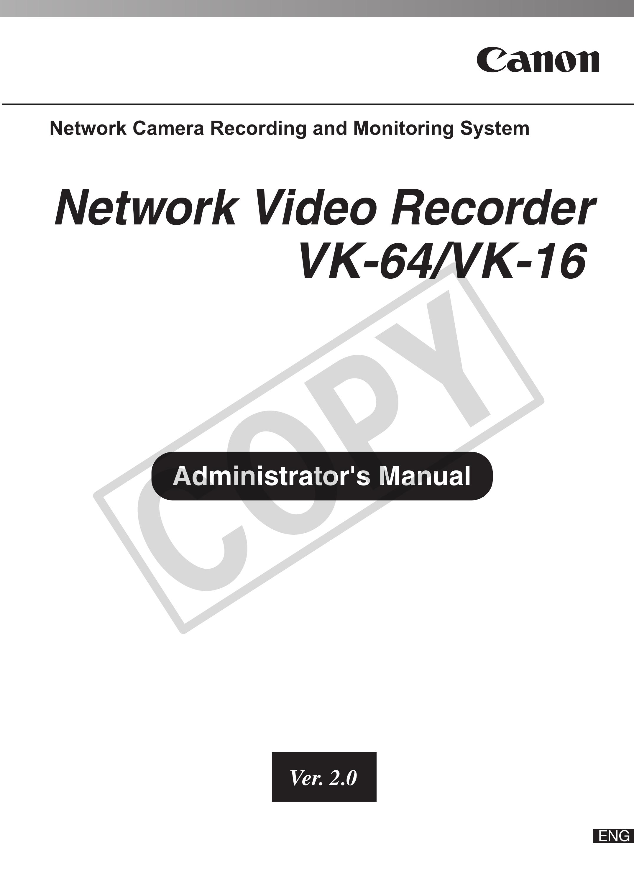 Canon VK-16 Security Camera User Manual