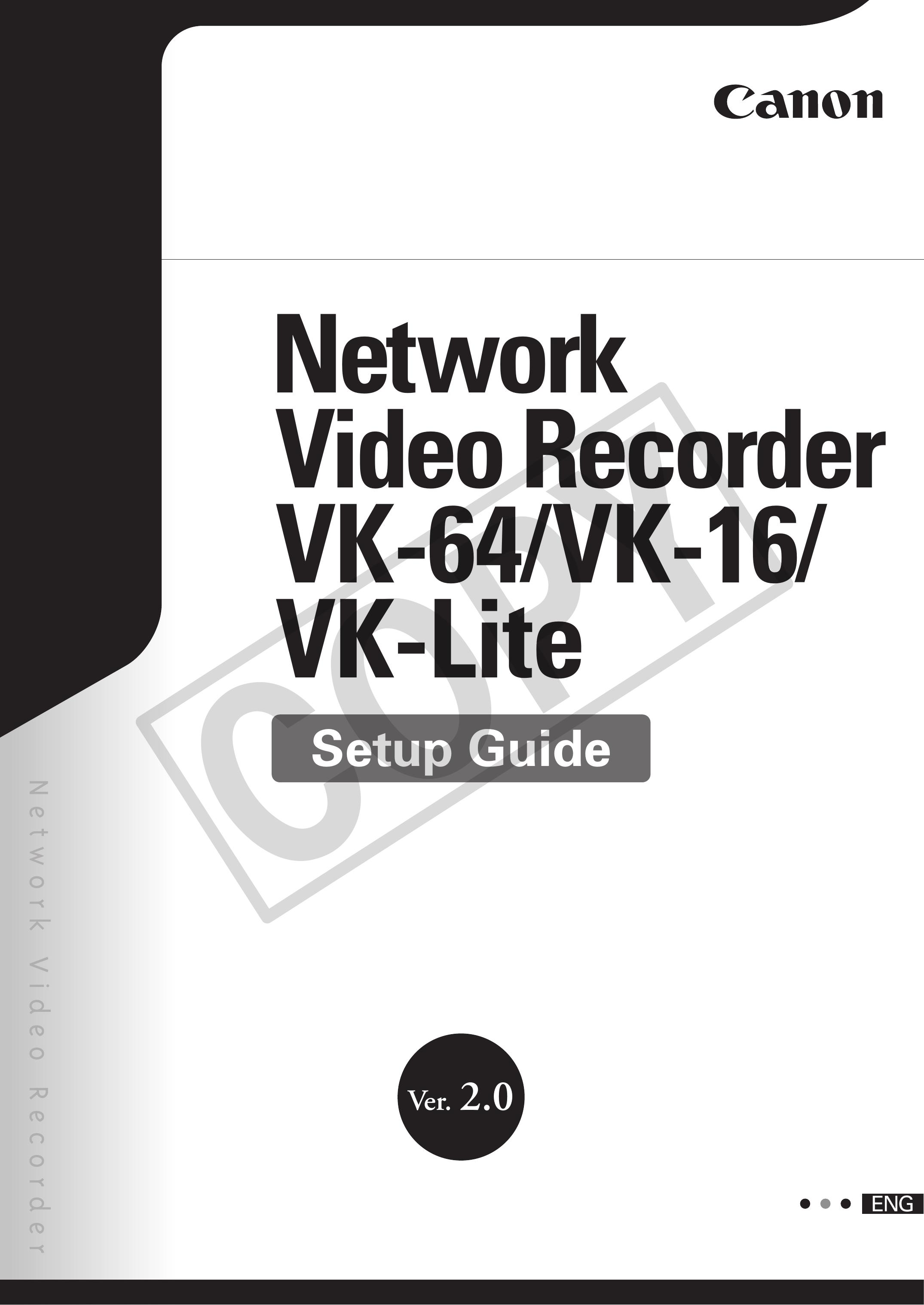 Canon VK-64 Security Camera User Manual