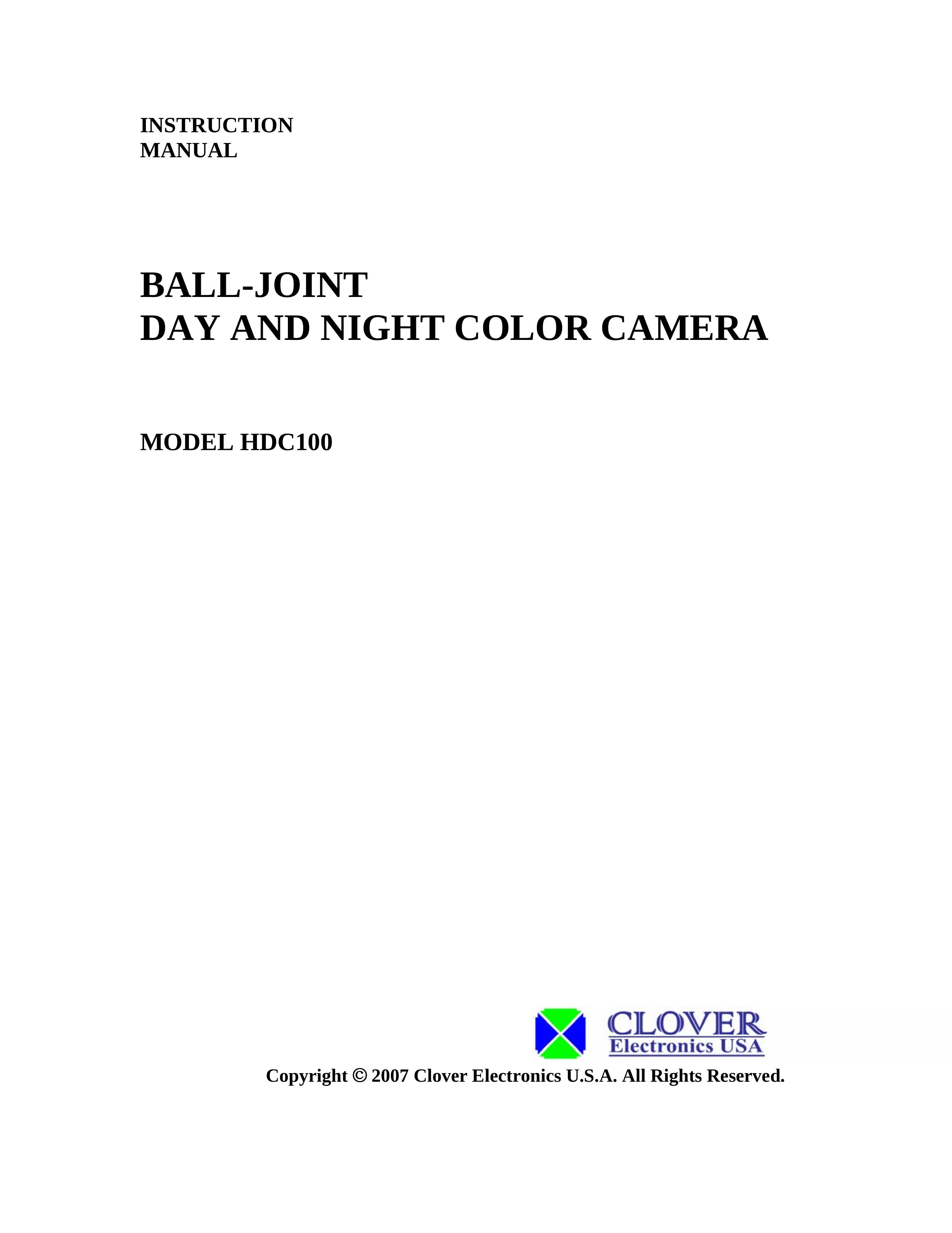 Clover Electronics HDC100 Security Camera User Manual