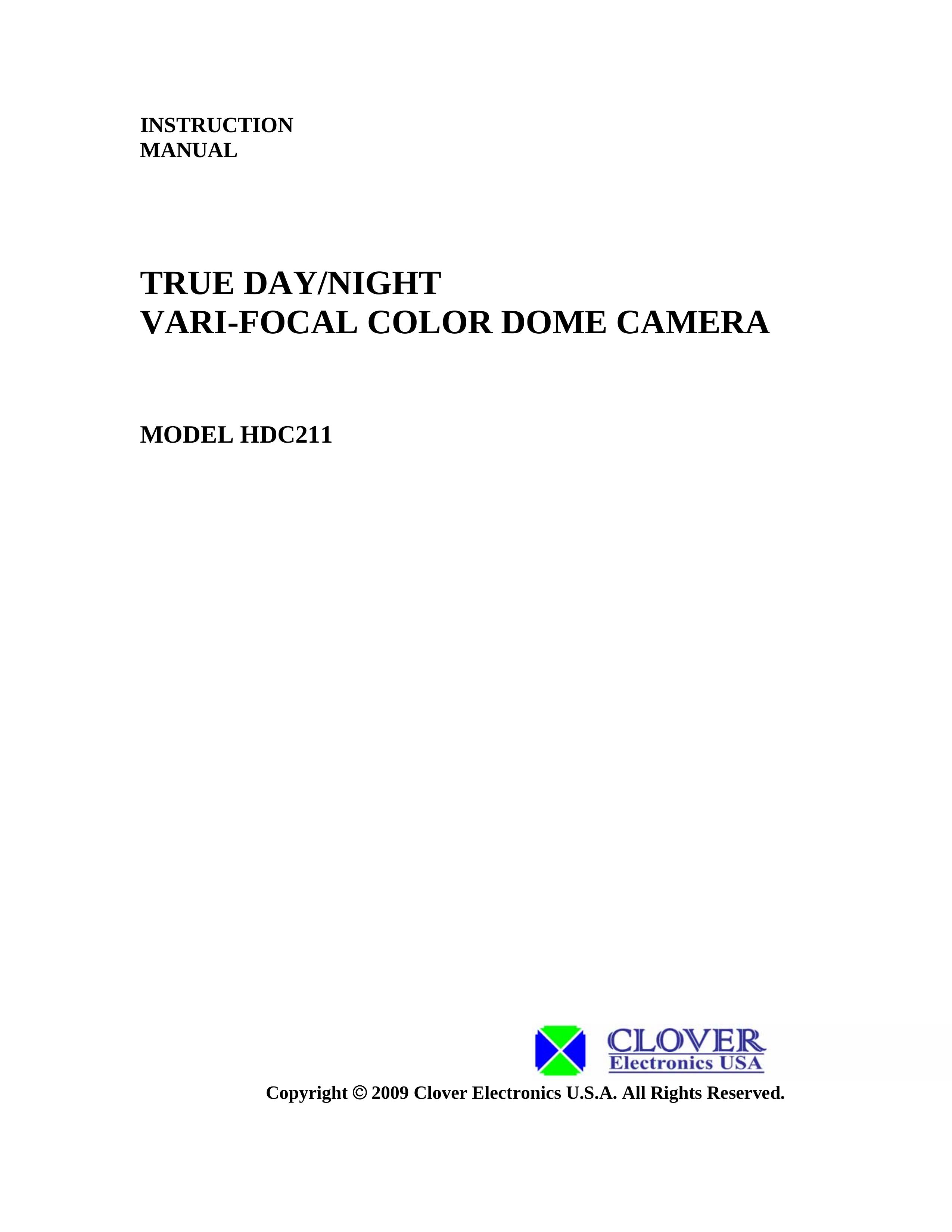 Clover Electronics HDC211 Security Camera User Manual