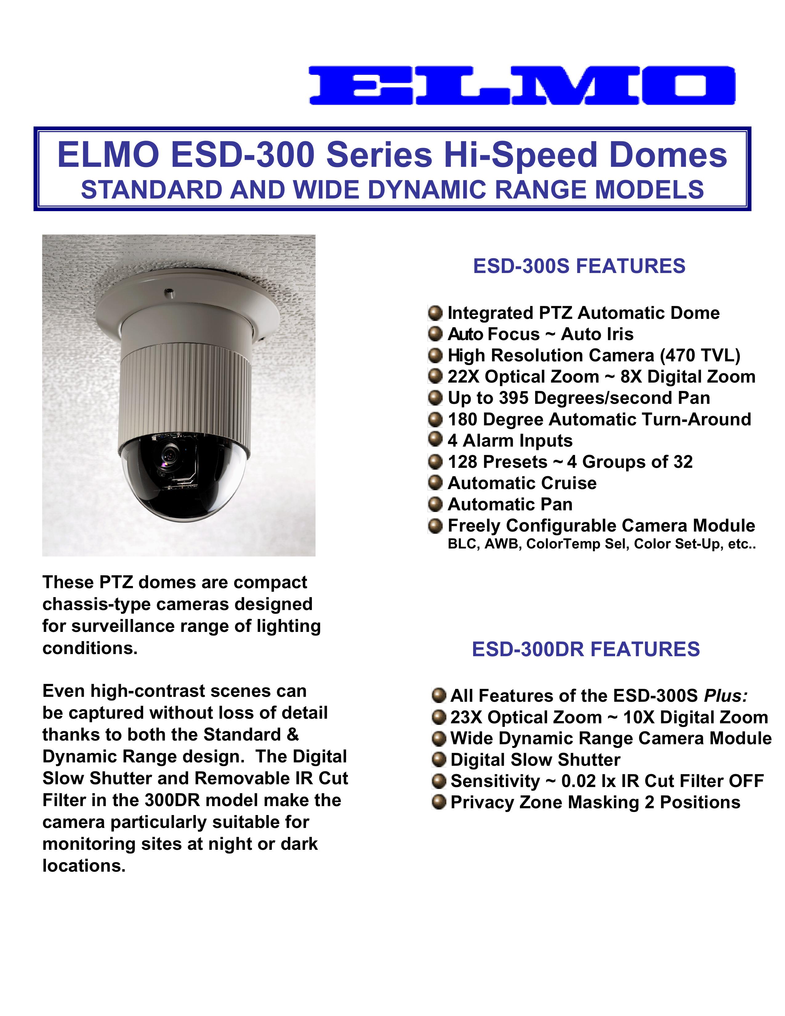 Elmo ESD-300DR Security Camera User Manual