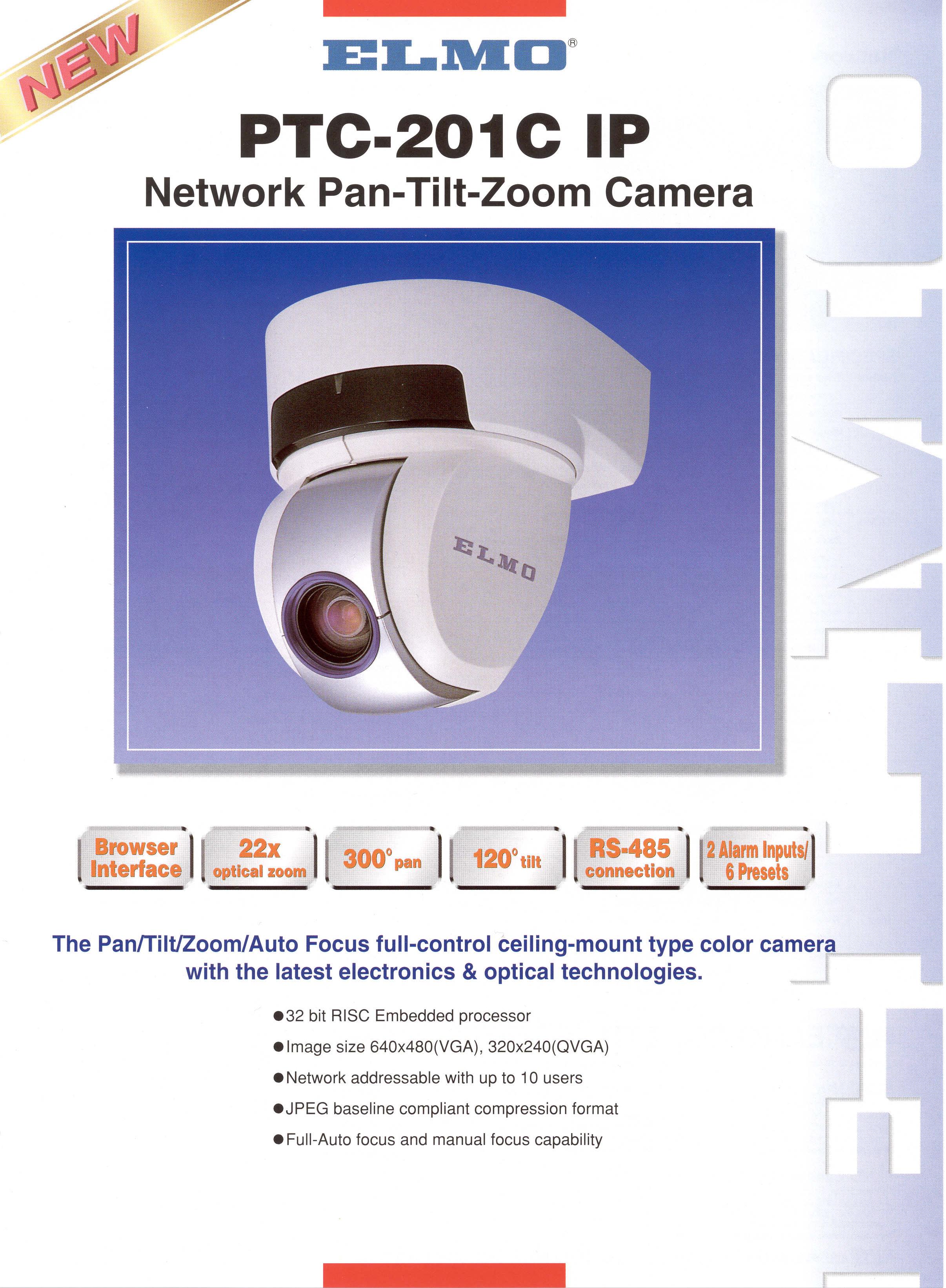 Elmo PTC-201CIP Security Camera User Manual