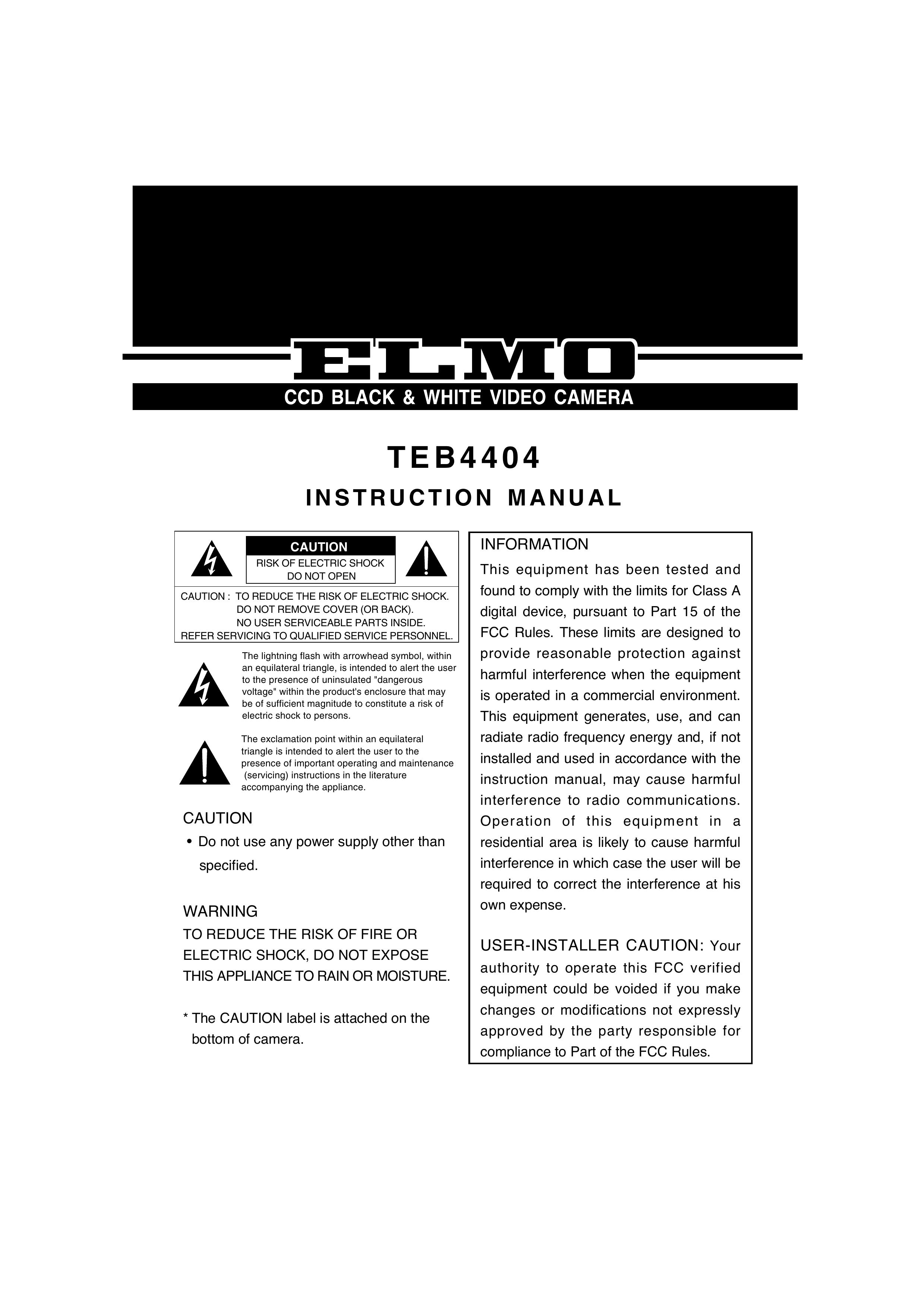 Elmo TEB4404 Security Camera User Manual