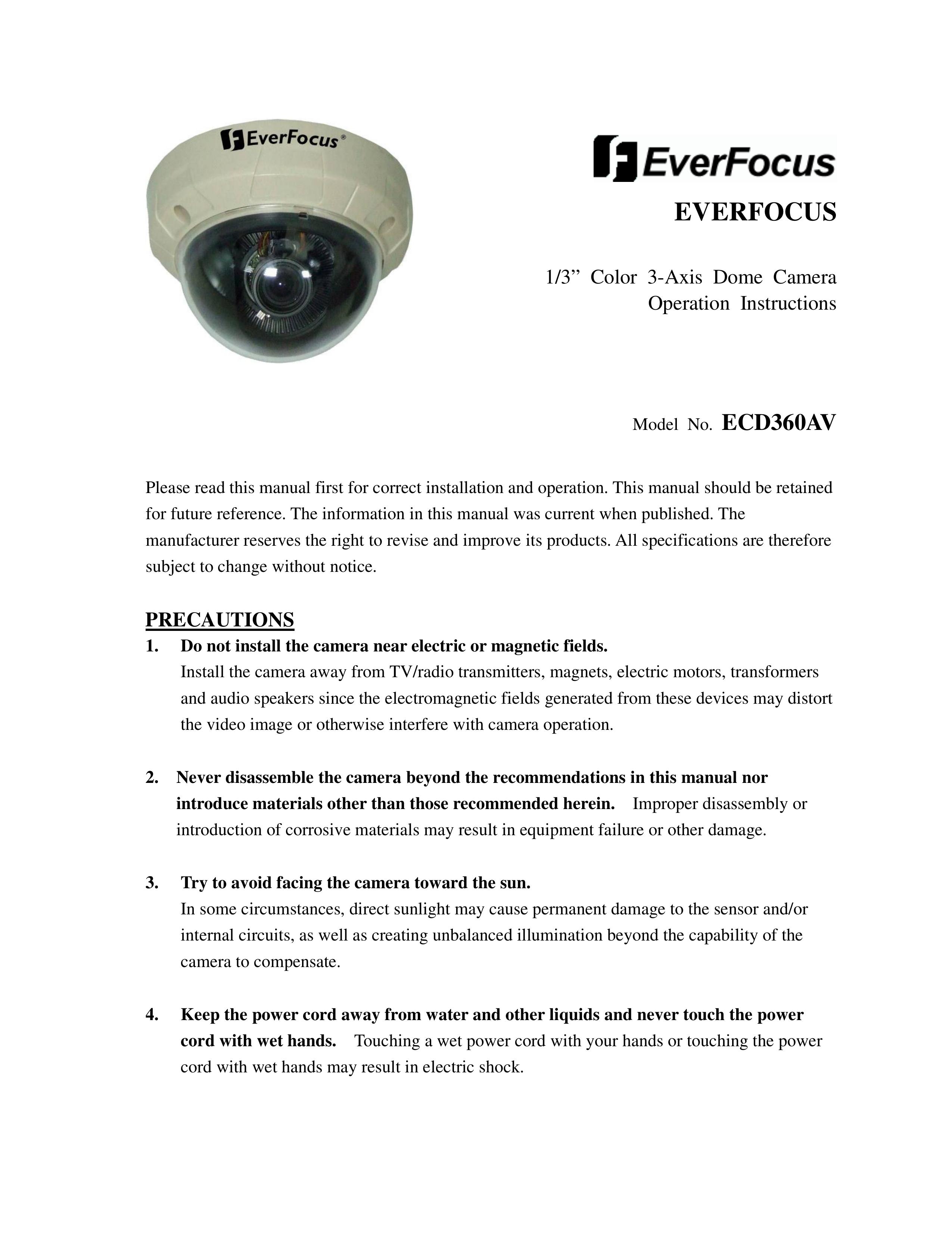 EverFocus ECD360AV Security Camera User Manual