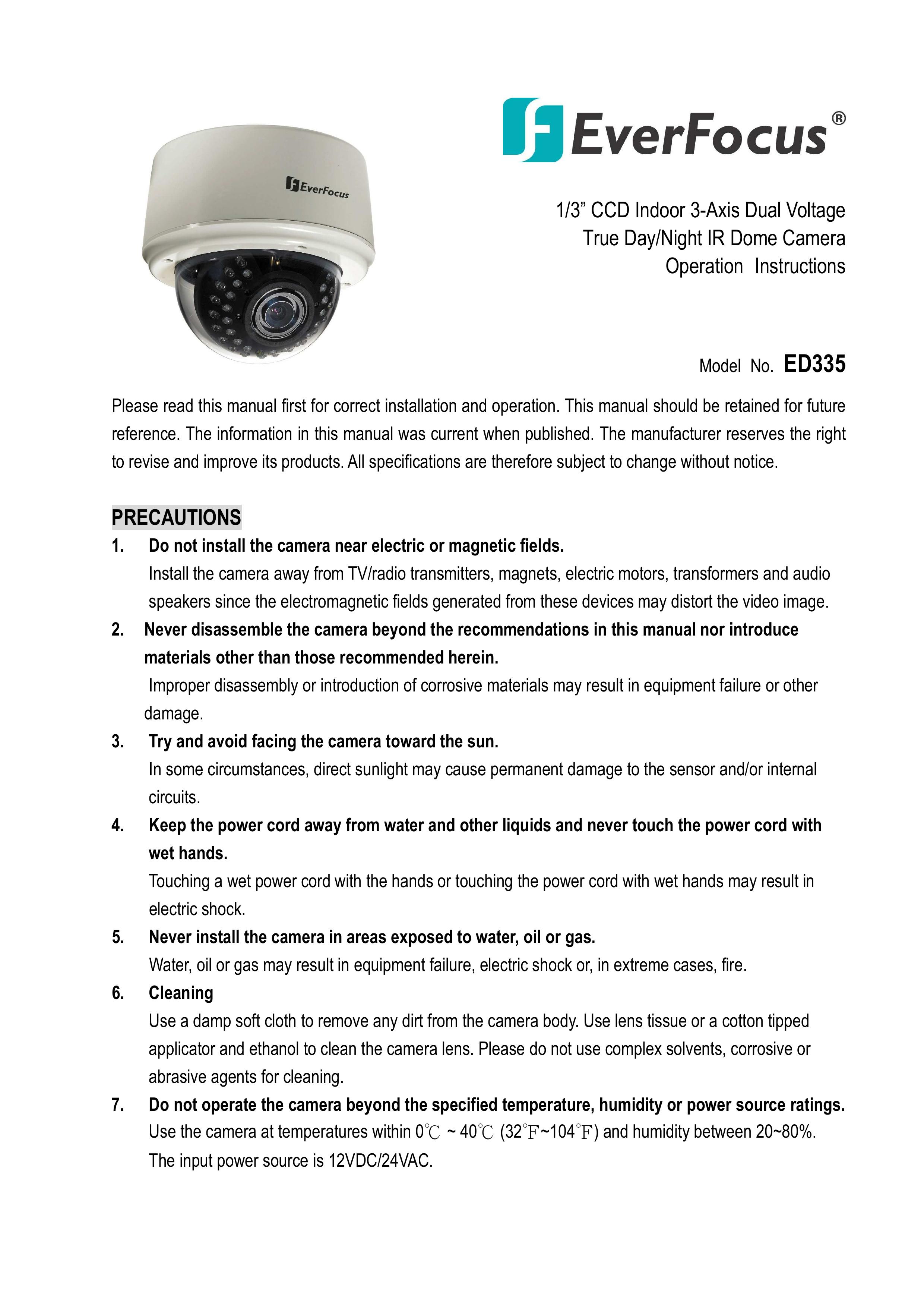 EverFocus ED335 Security Camera User Manual