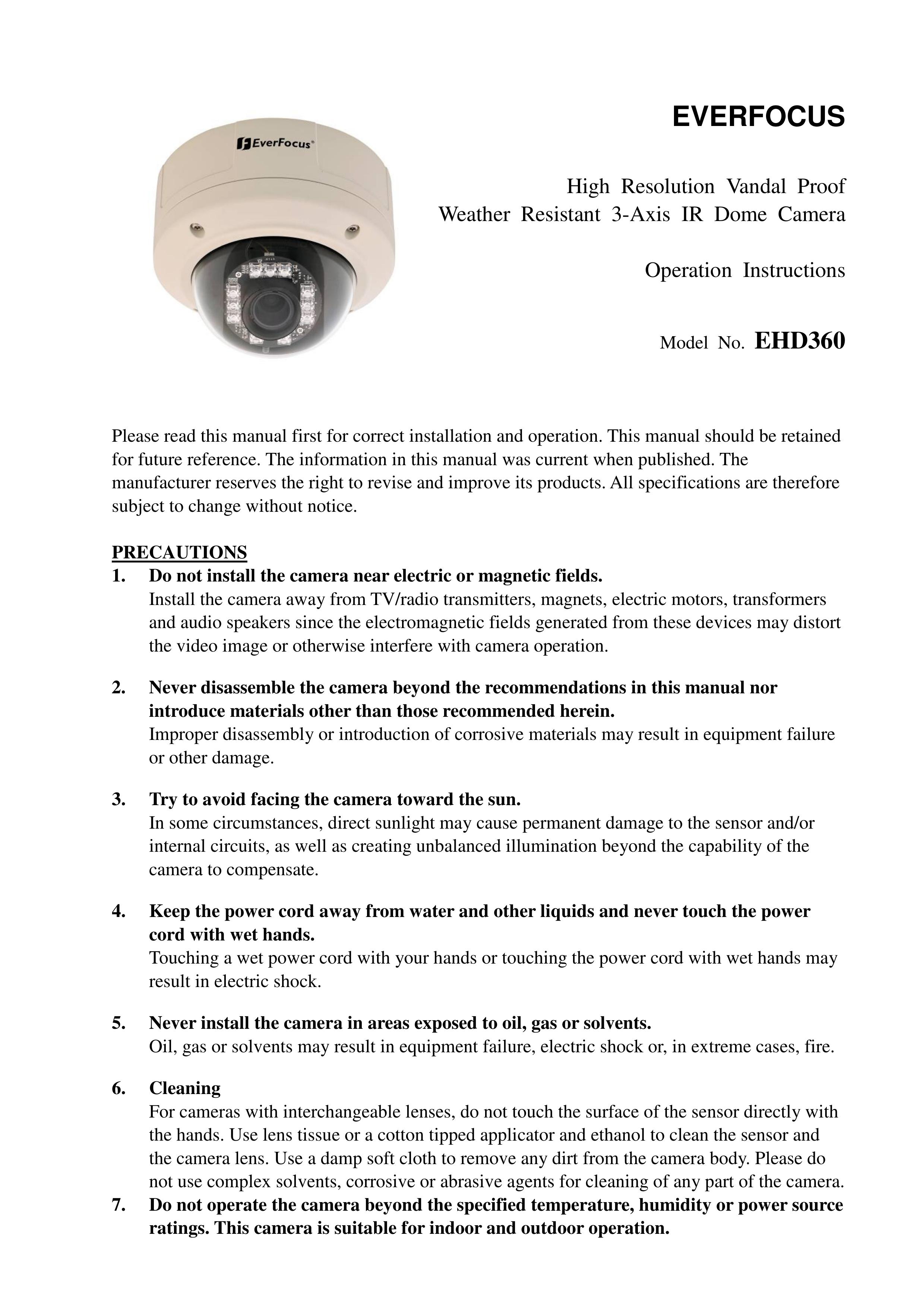 EverFocus EHD360 Security Camera User Manual