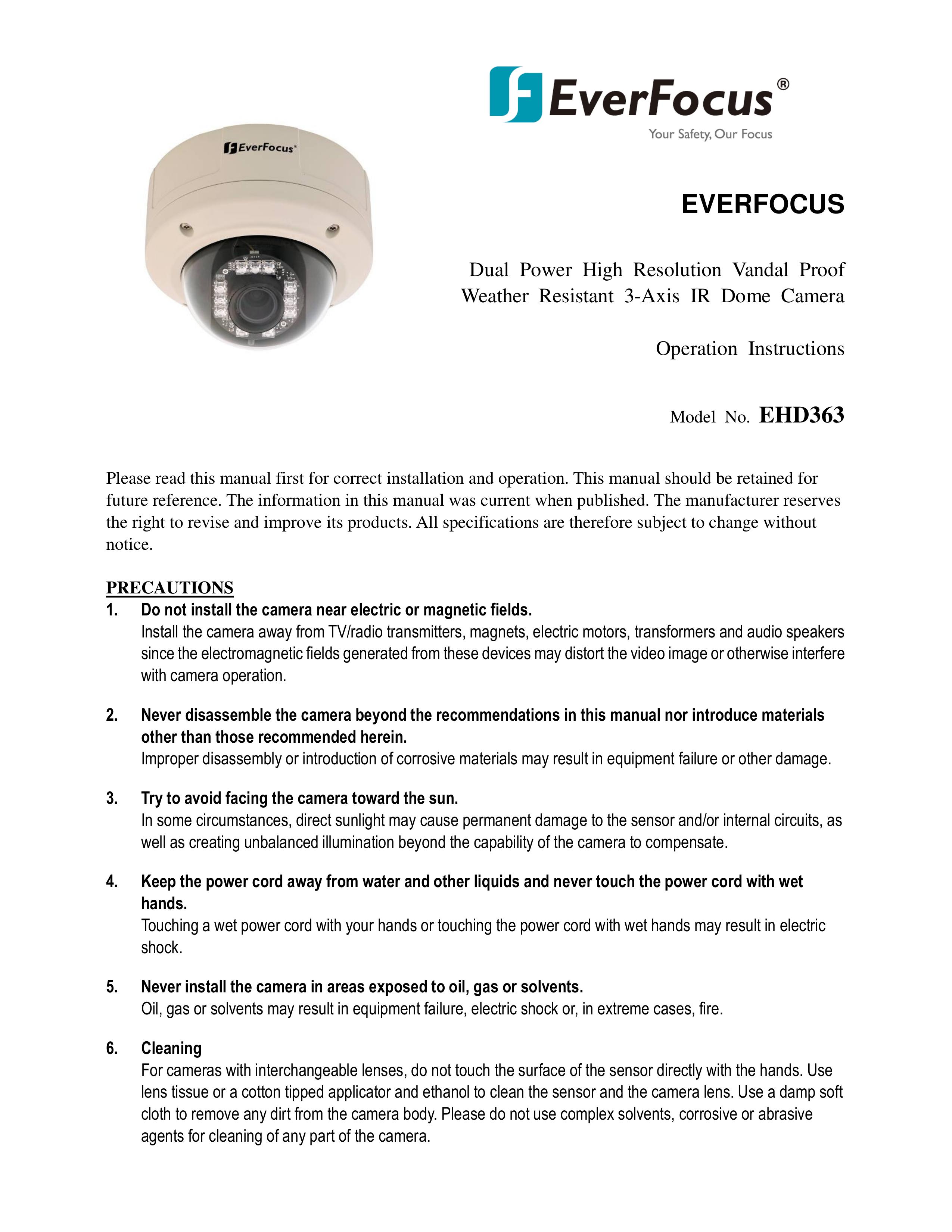 EverFocus EHD363 Security Camera User Manual