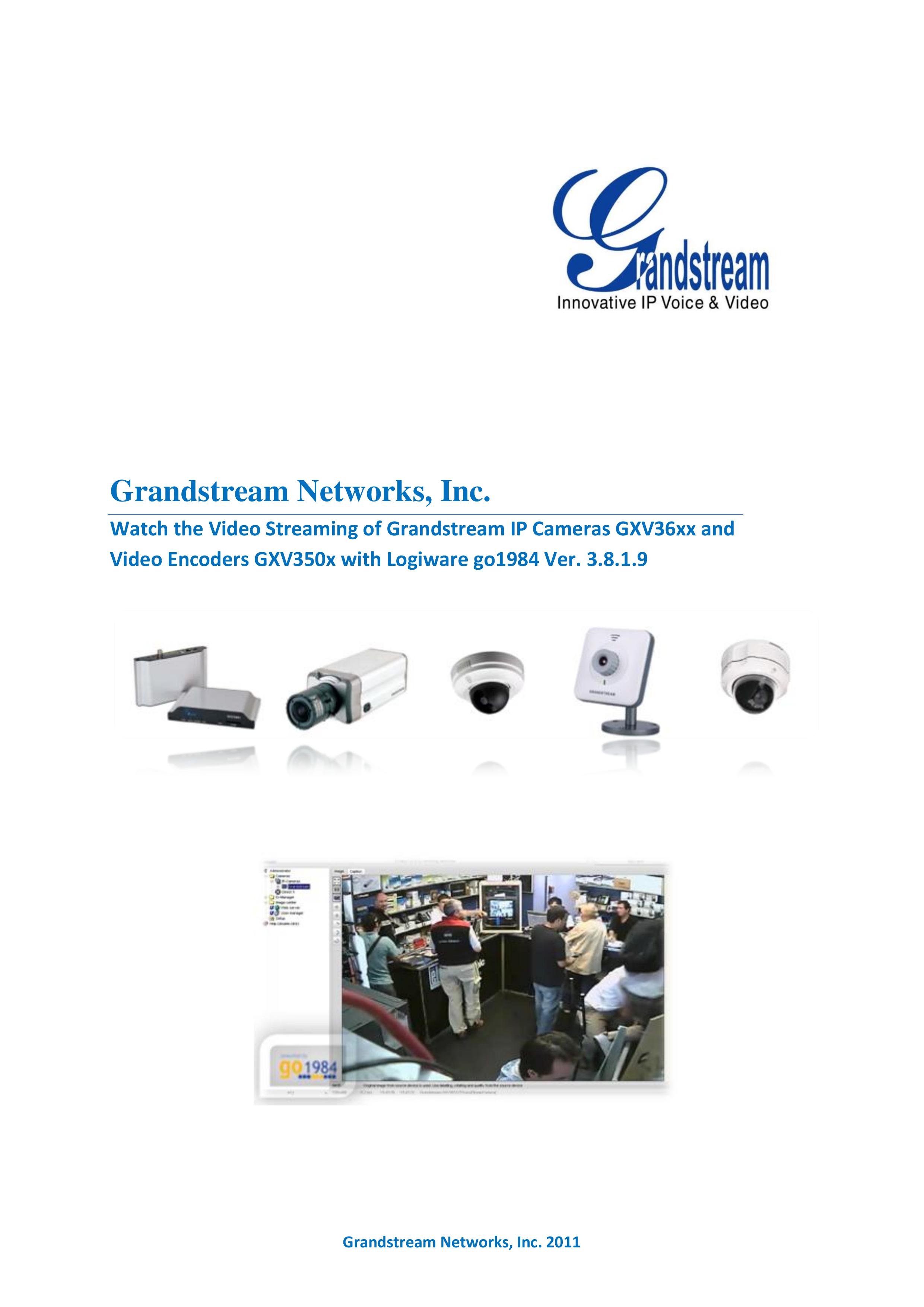 Grandstream Networks GXV350X Security Camera User Manual
