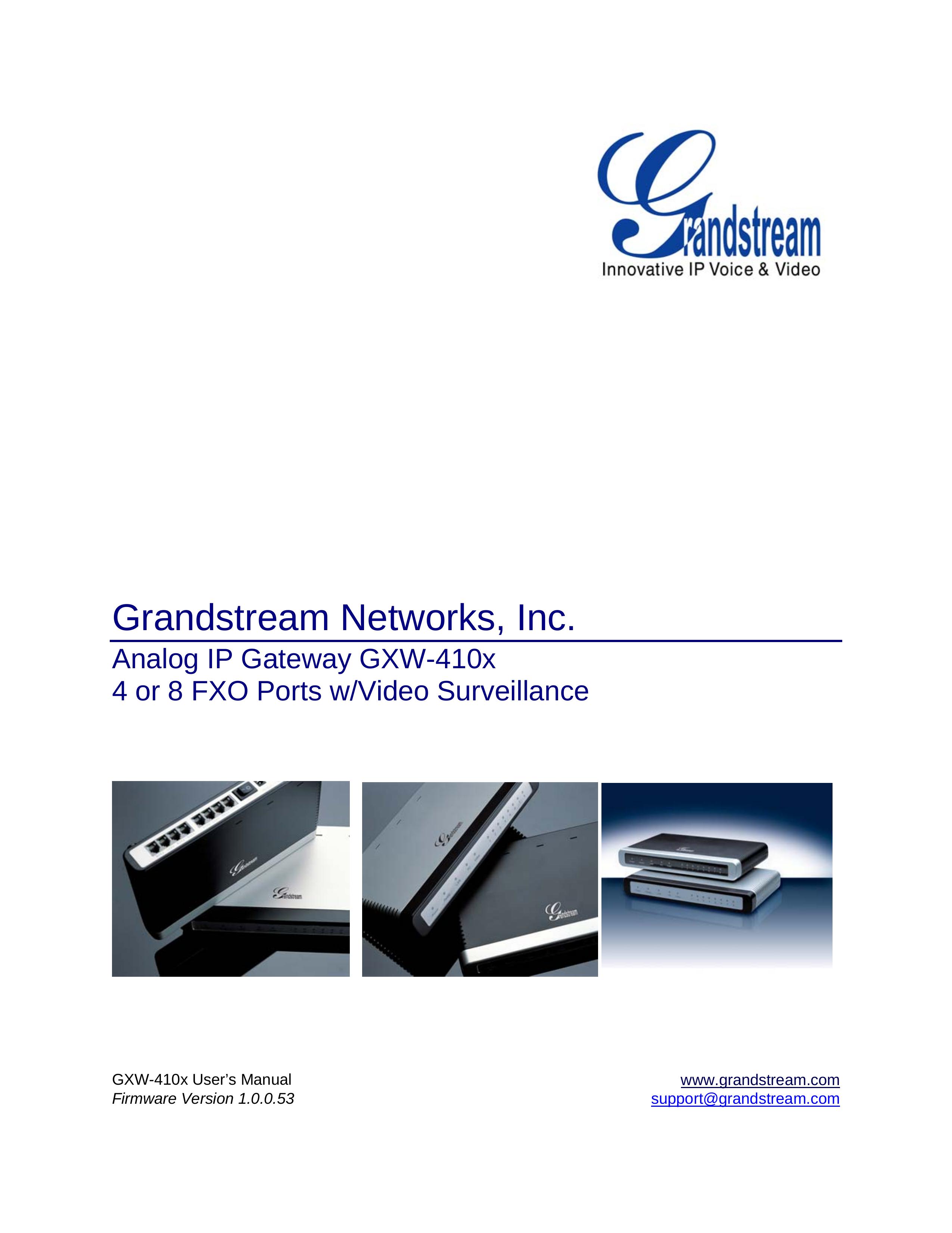 Grandstream Networks GXW410X Security Camera User Manual
