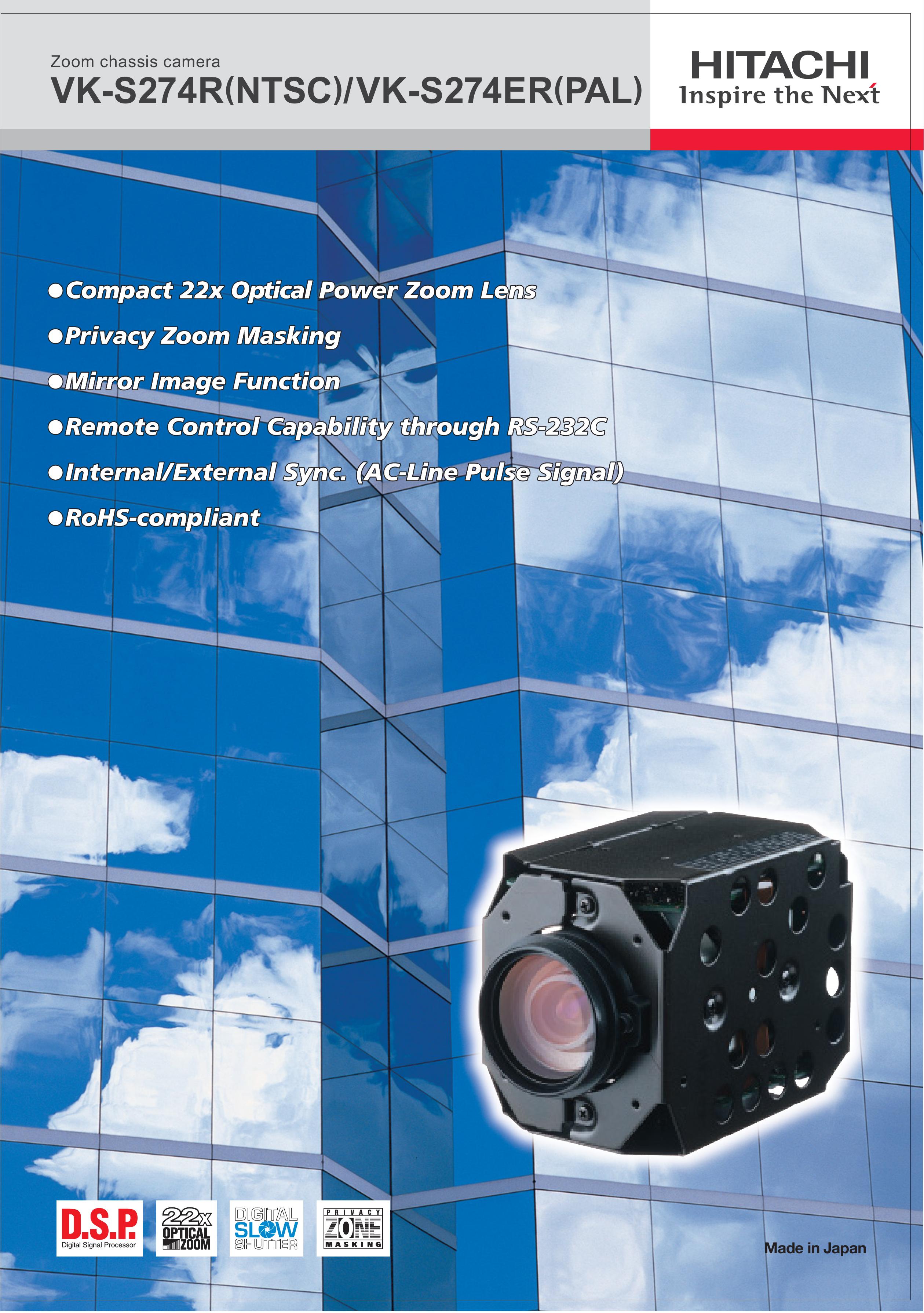 Hitachi VK-S274ER Security Camera User Manual