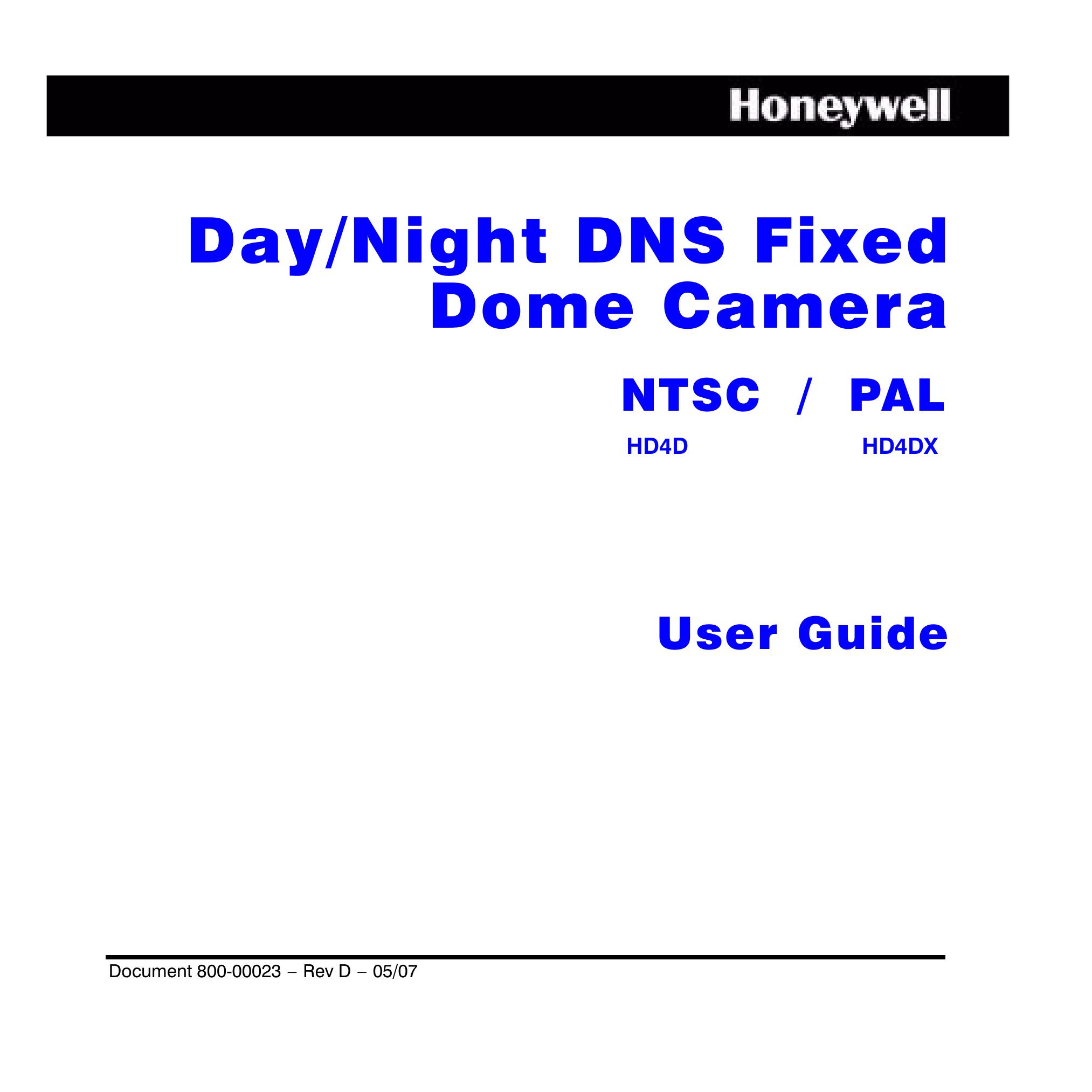 Honeywell HD4D Security Camera User Manual