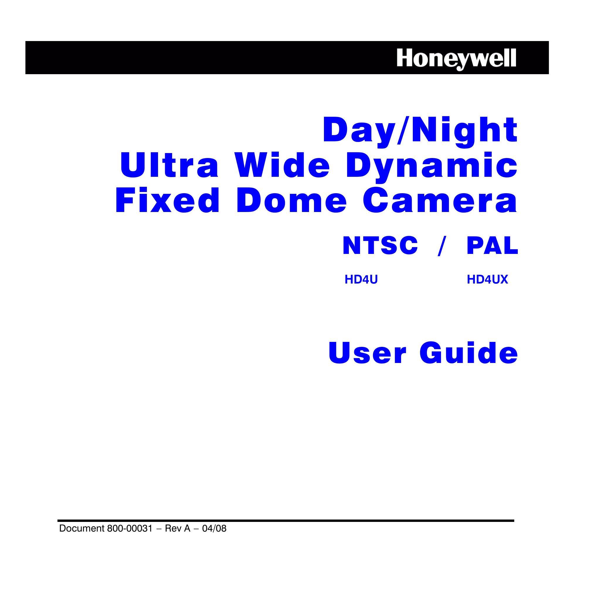 Honeywell HD4UX Security Camera User Manual