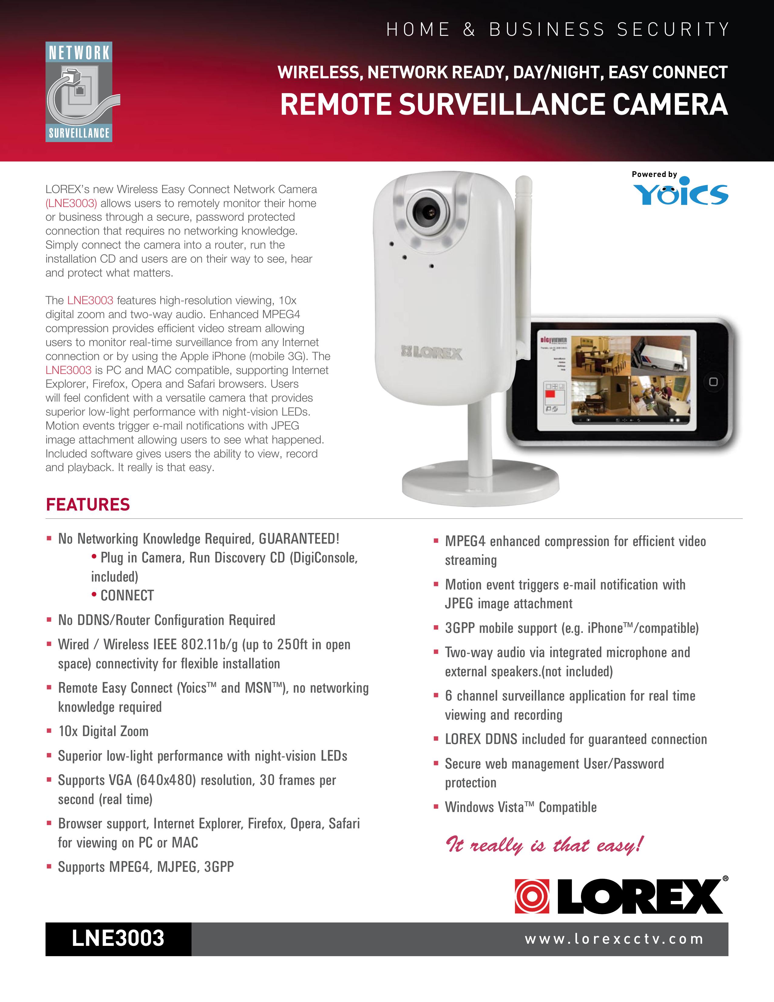 LOREX Technology LNE3003 Security Camera User Manual