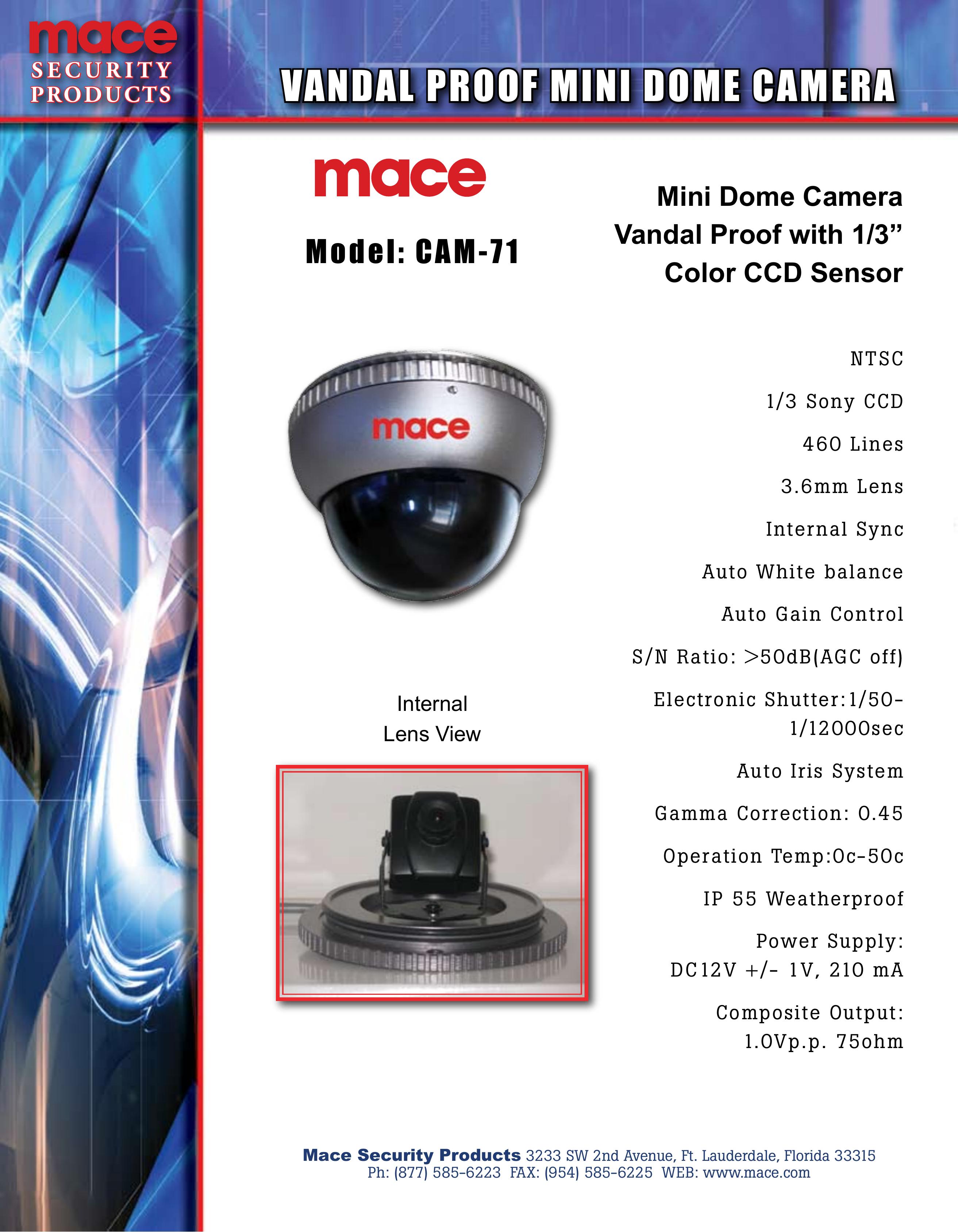 Mace CAM-71 Security Camera User Manual