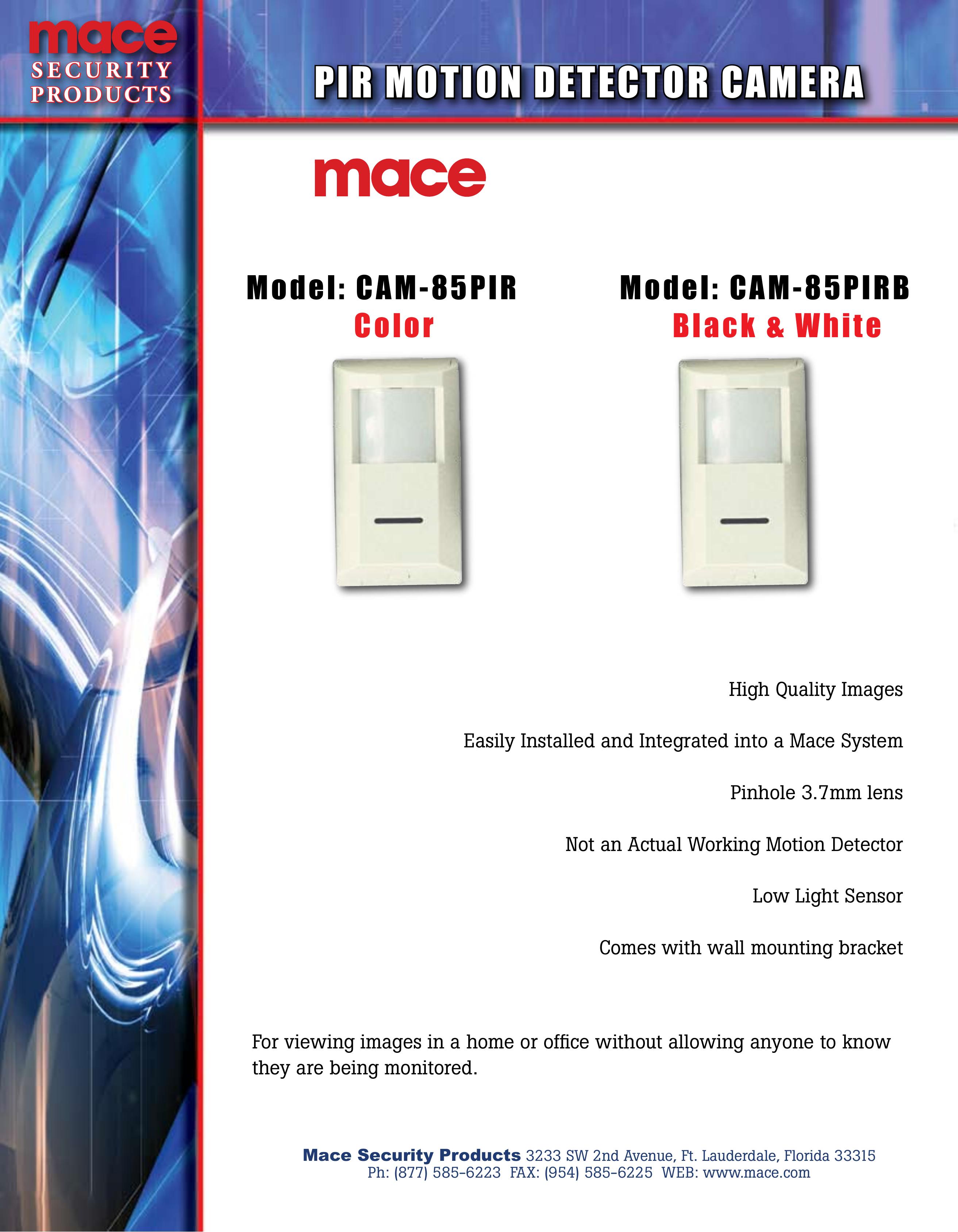 Mace CAM-85PIR Security Camera User Manual