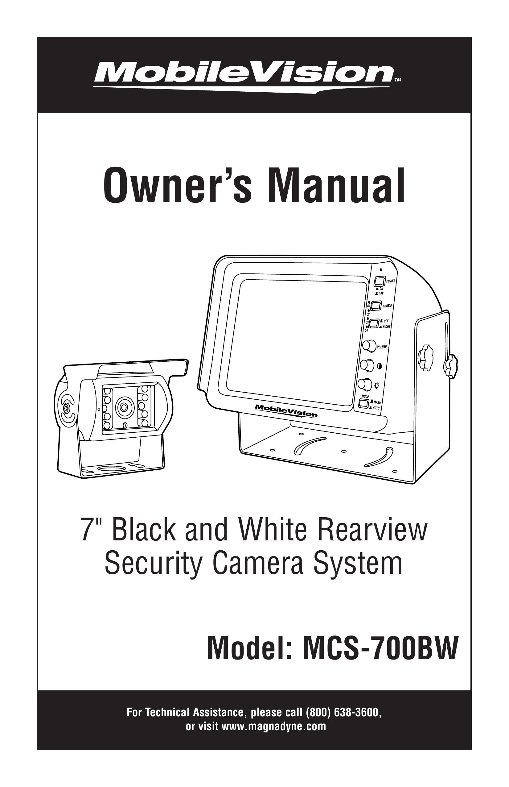 Magnadyne MCS-700BW Security Camera User Manual
