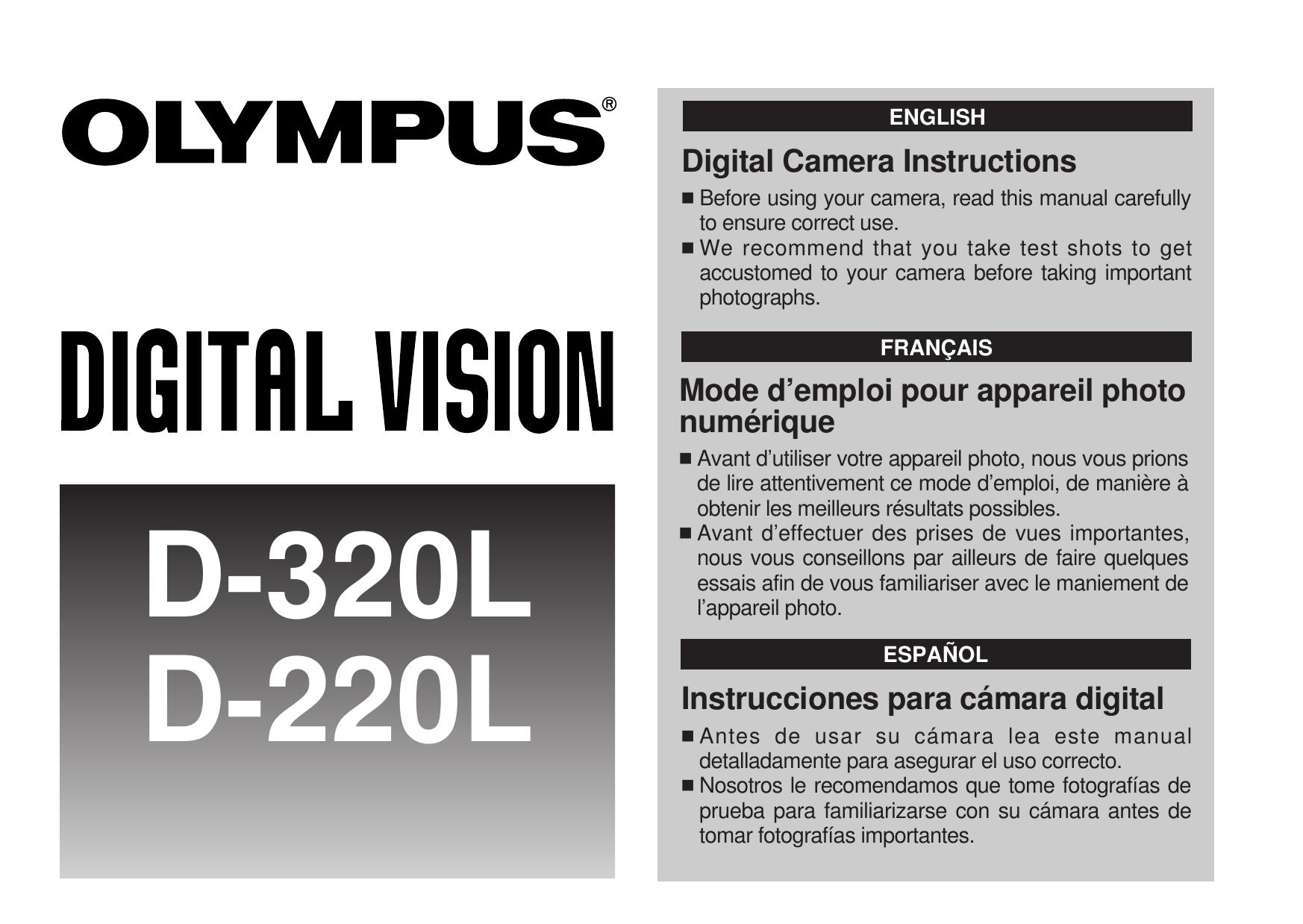 Olympus D-220; Security Camera User Manual