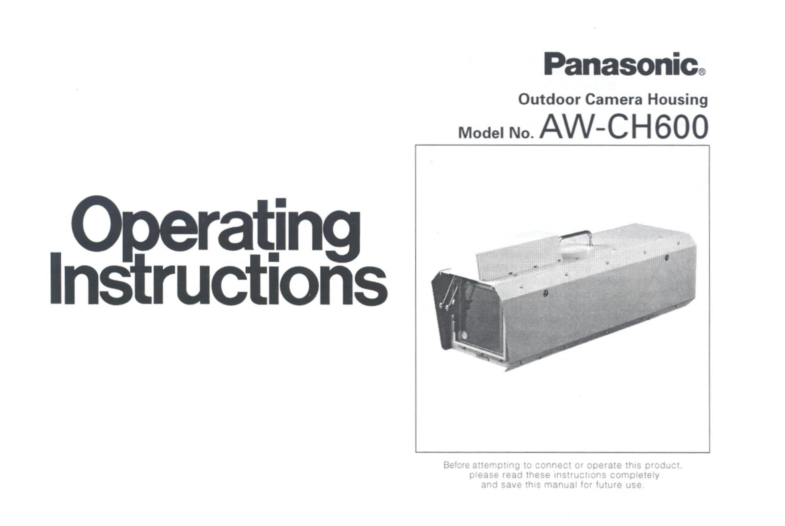Panasonic AW-CH600 Security Camera User Manual