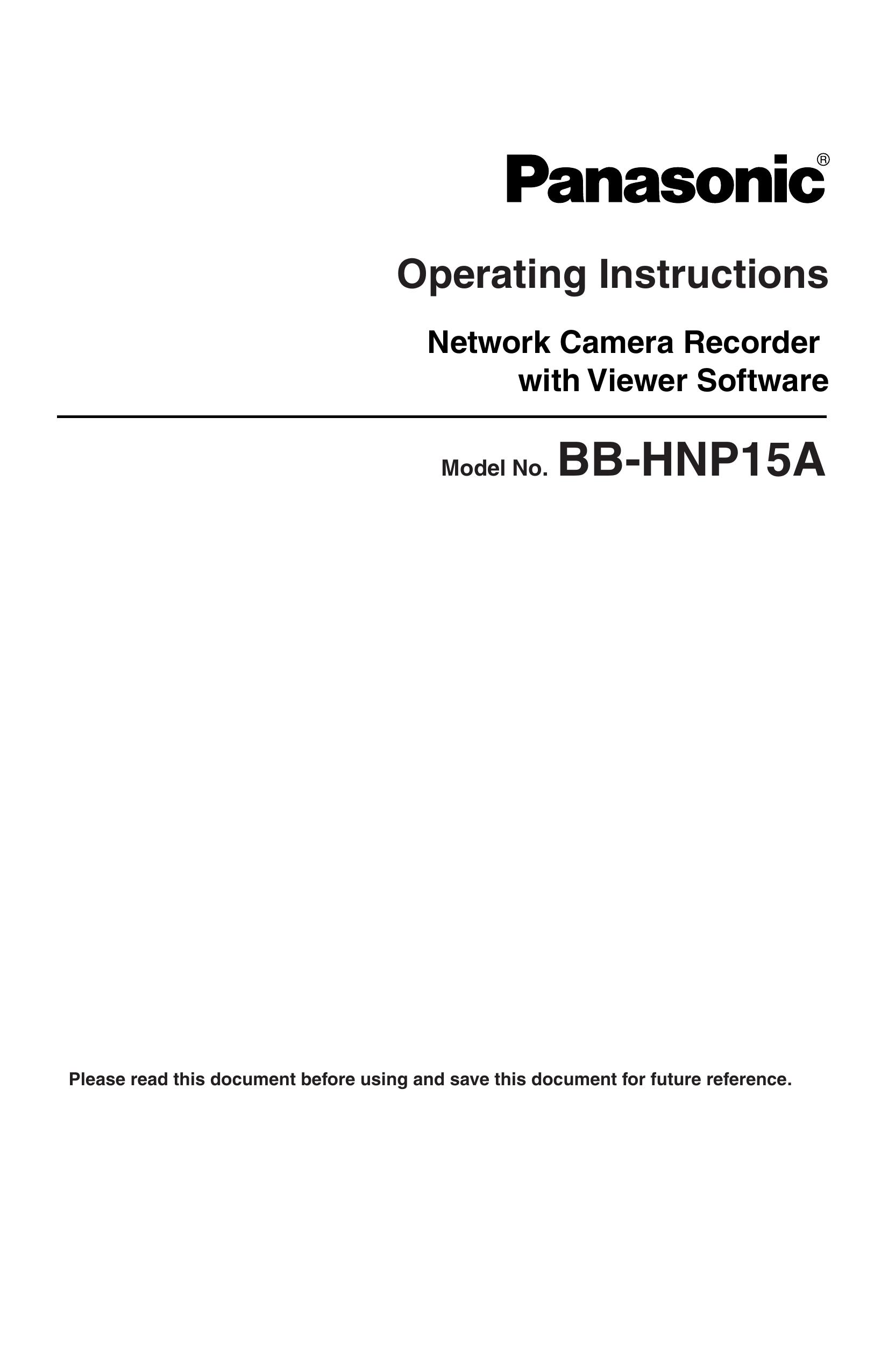 Panasonic BB-HNP15A Security Camera User Manual