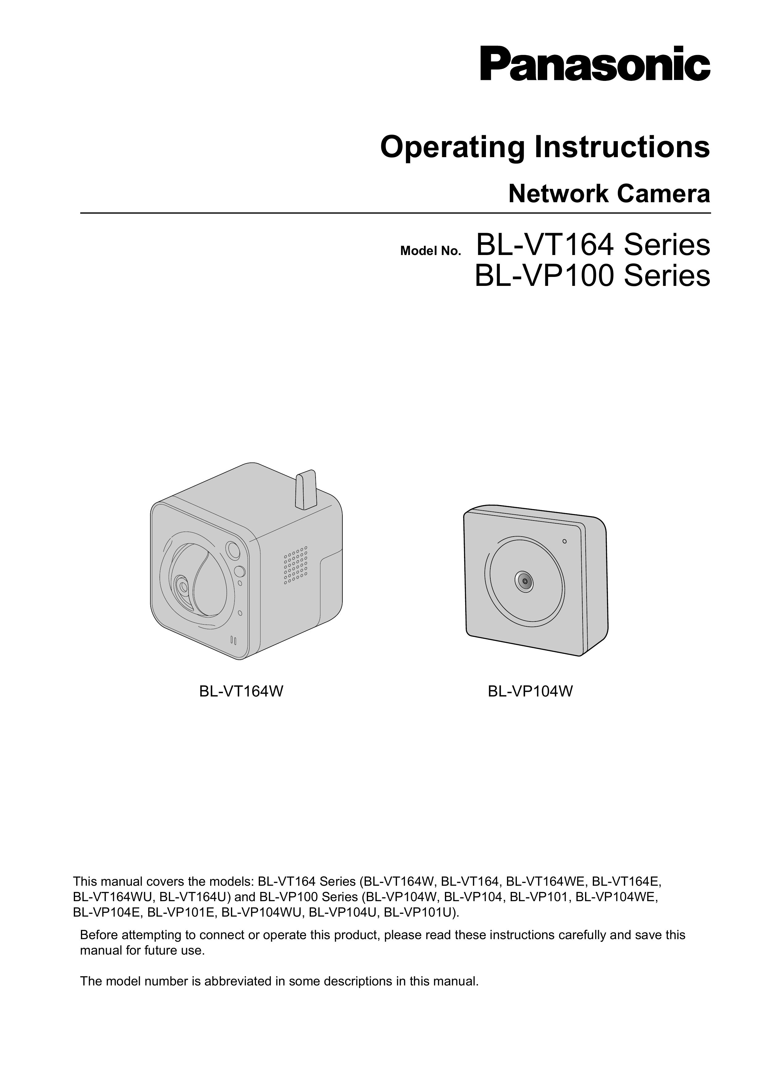 Panasonic BL-VP104W Security Camera User Manual