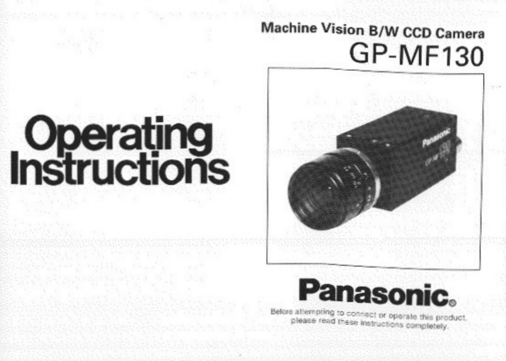 Panasonic GP-MF130 Security Camera User Manual