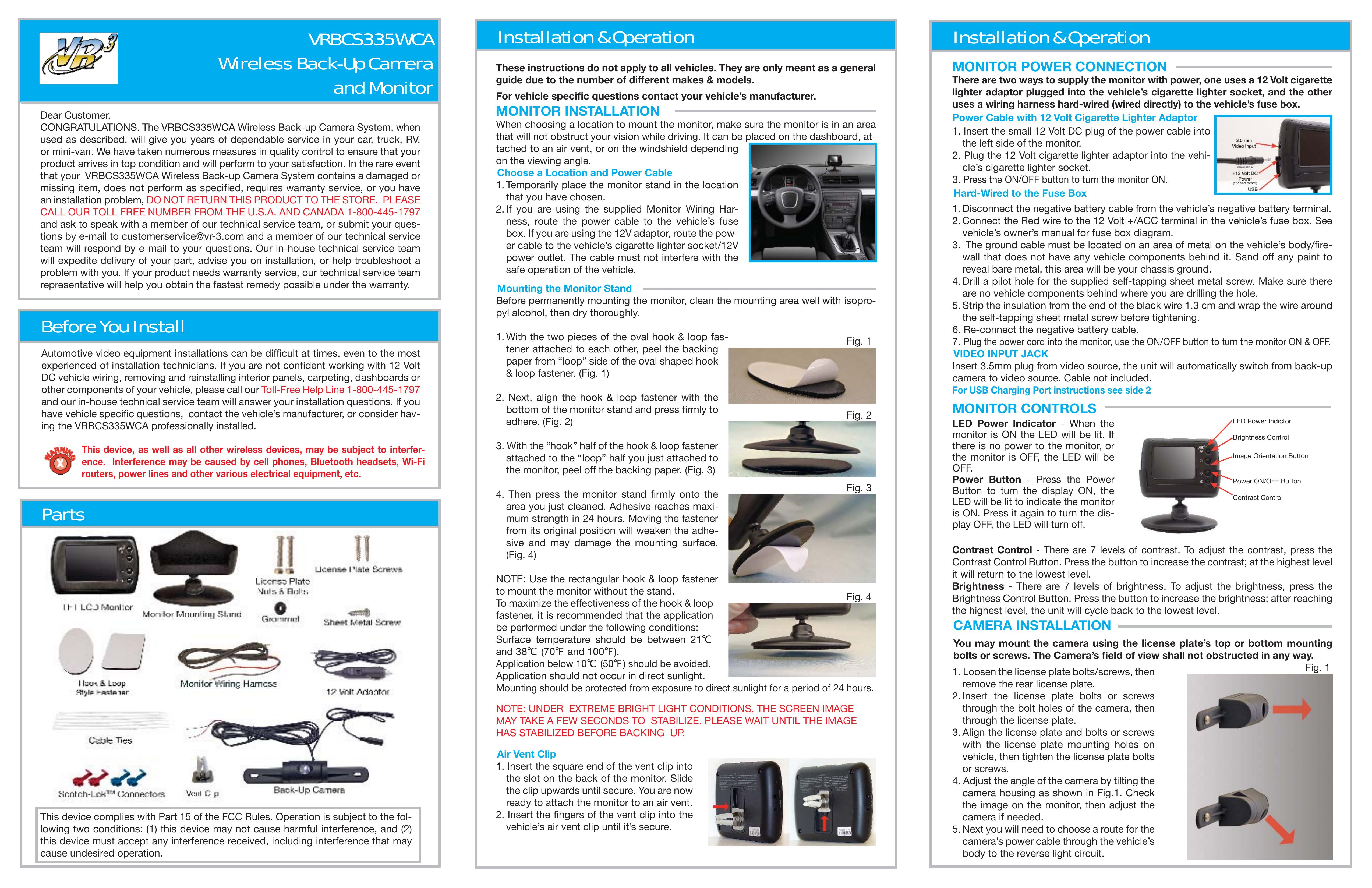 Roadmaster VRBCS335WCA Security Camera User Manual